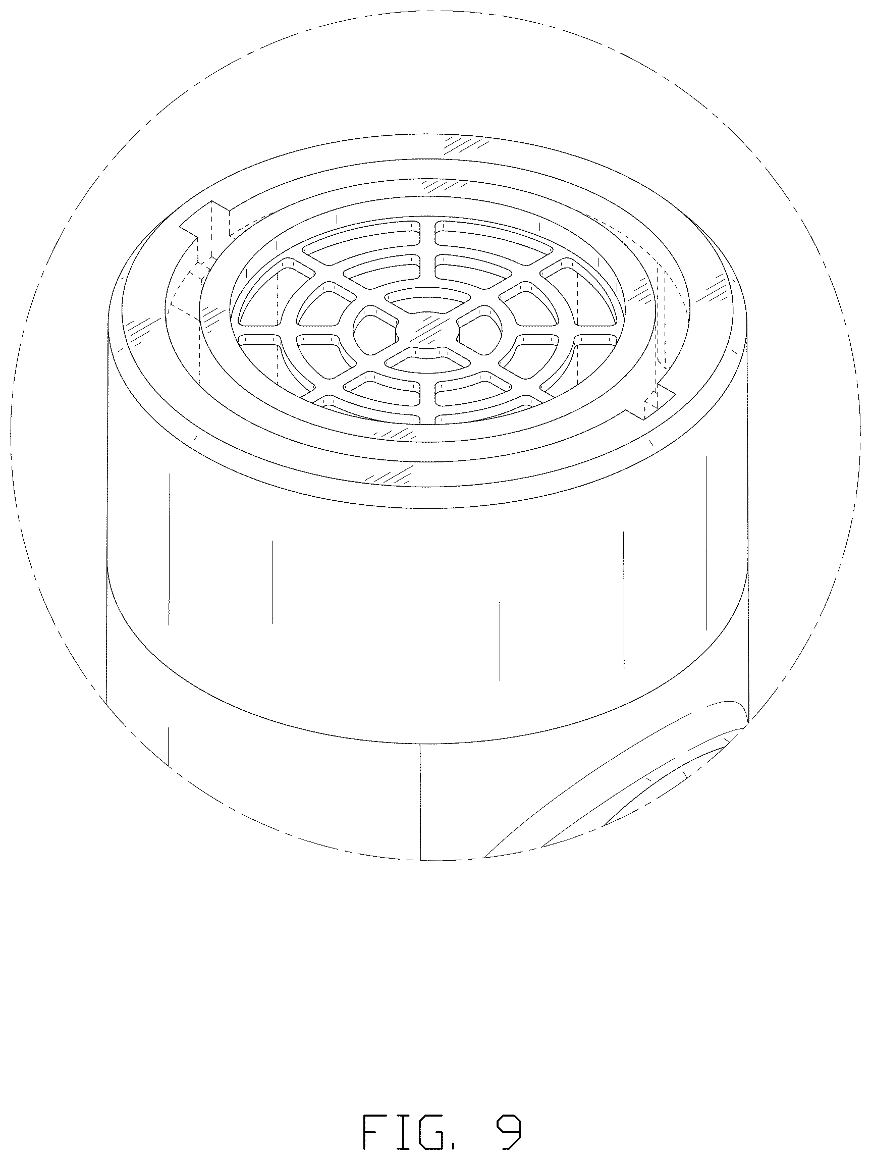Patent USD1076224 Figure 9 – Hair styling device