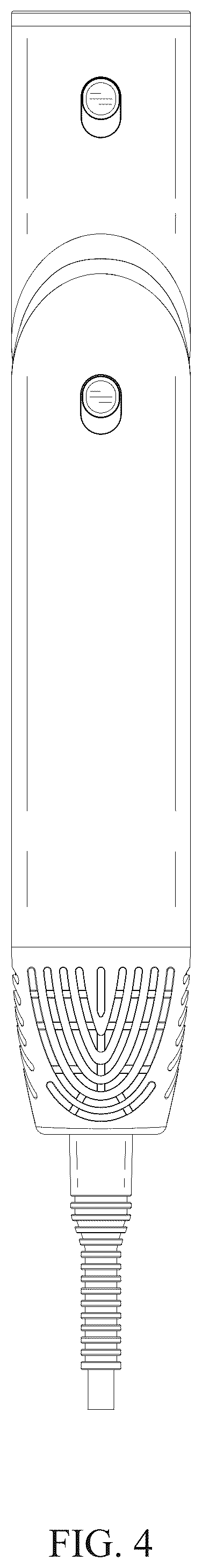 Patent USD1076225 Figure 4 – Handle for hot air comb