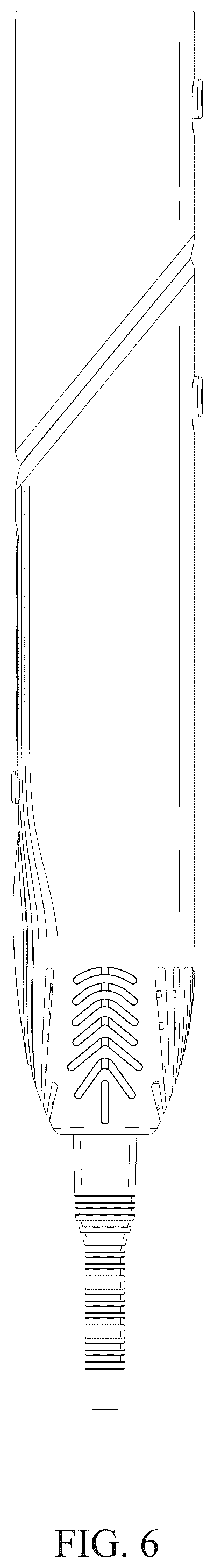 Patent USD1076225 Figure 6 – Handle for hot air comb