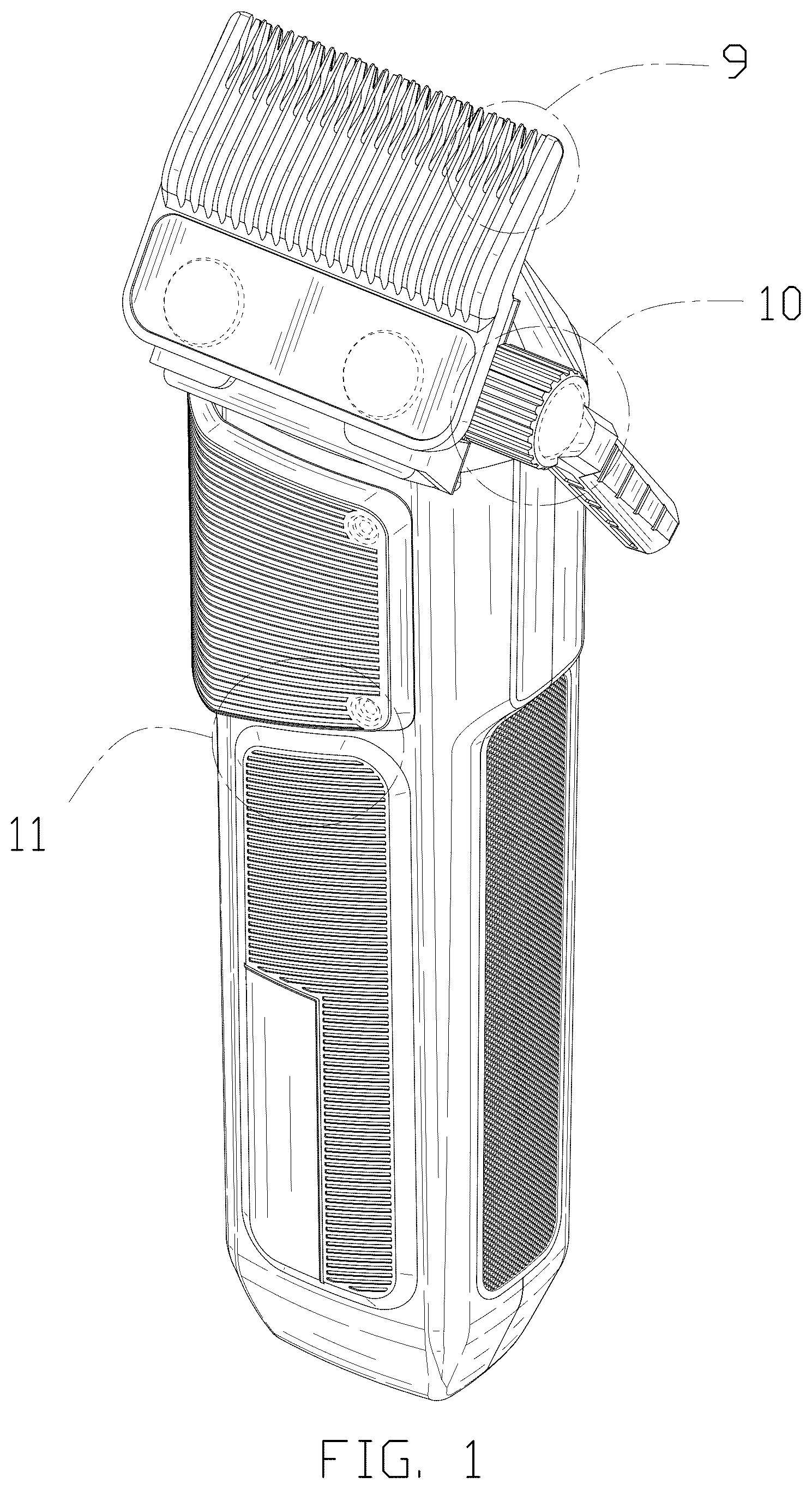 Patent USD1076227 Figure 1 – Hair clipper
