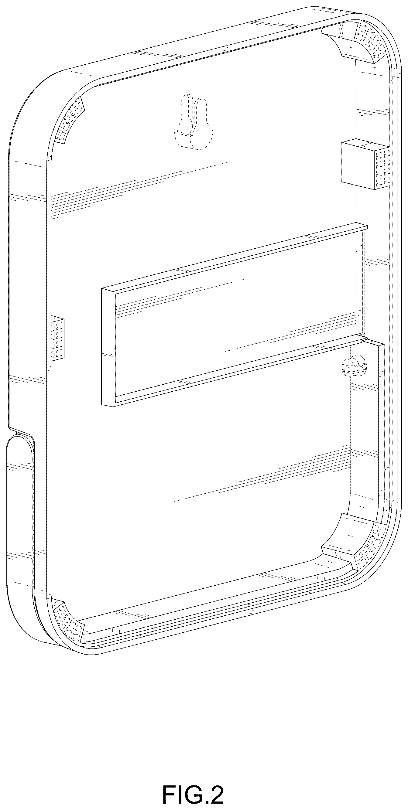 Patent USD1076232 Figure 2 – Combination hand mirror and comb