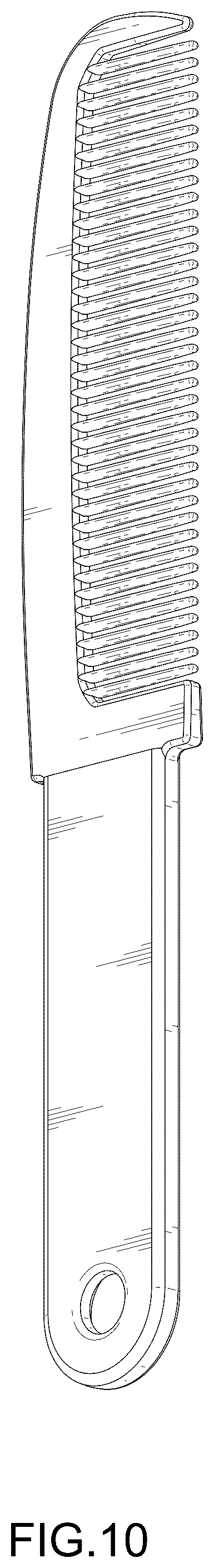Patent USD1076232 Figure 10 – Combination hand mirror and comb