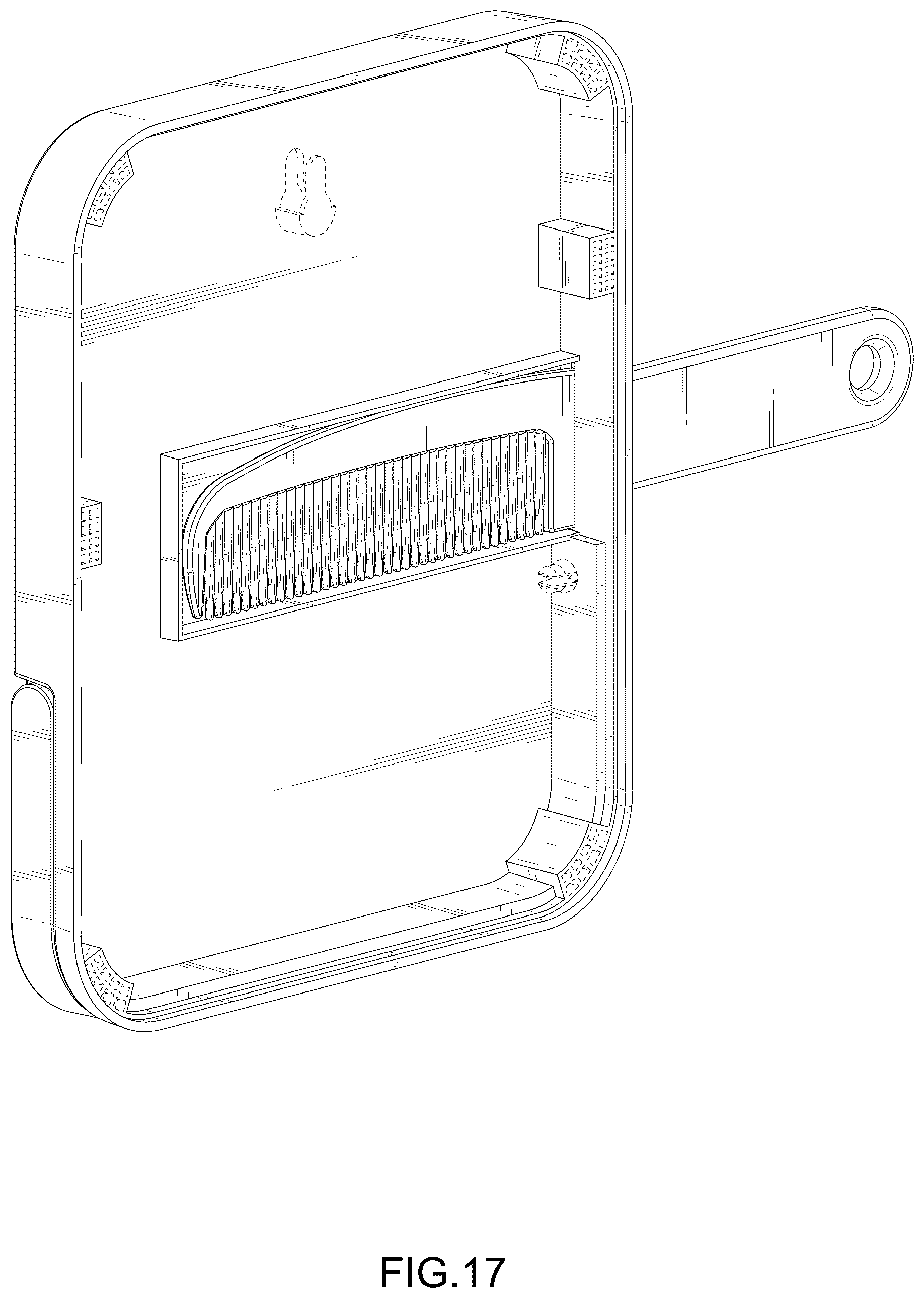 Patent USD1076232 Figure 17 – Combination hand mirror and comb