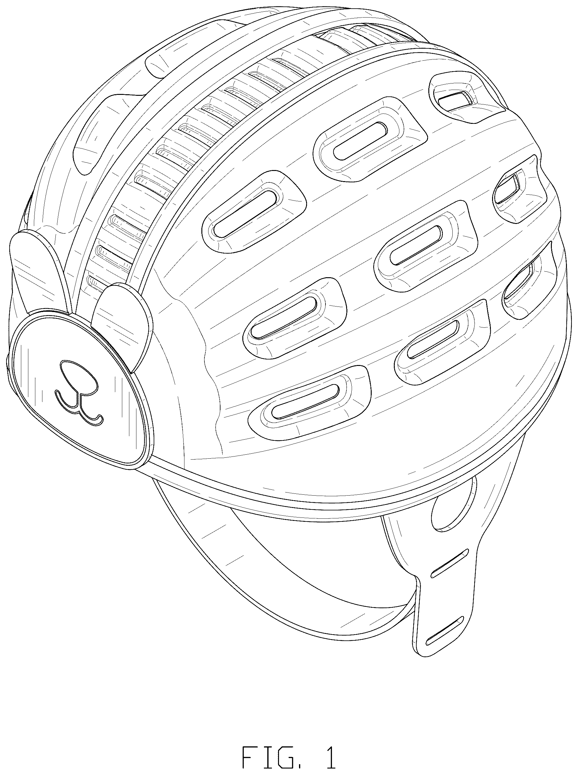 Patent USD1076235 Figure 1 – Safety helmet