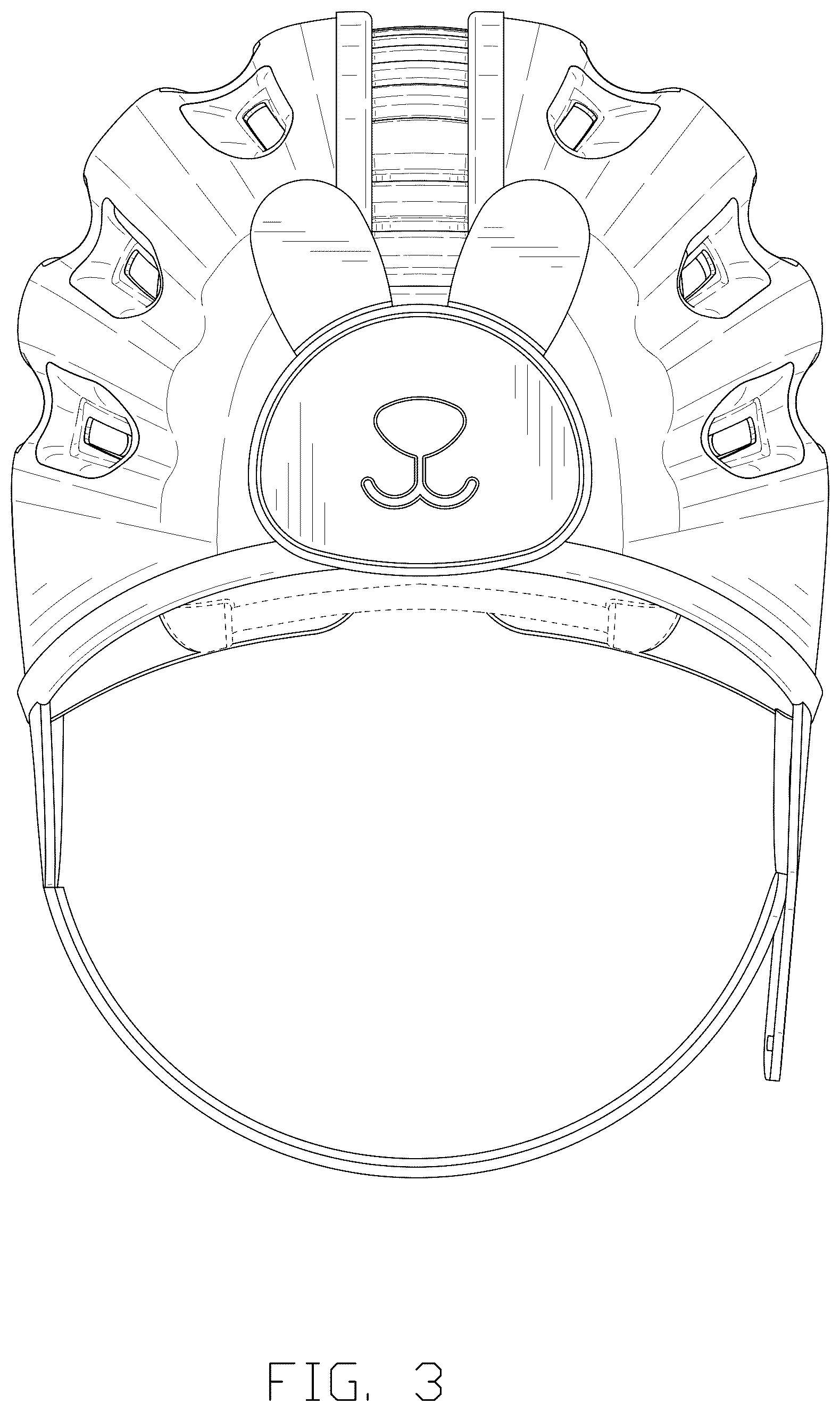 Patent USD1076235 Figure 3 – Safety helmet