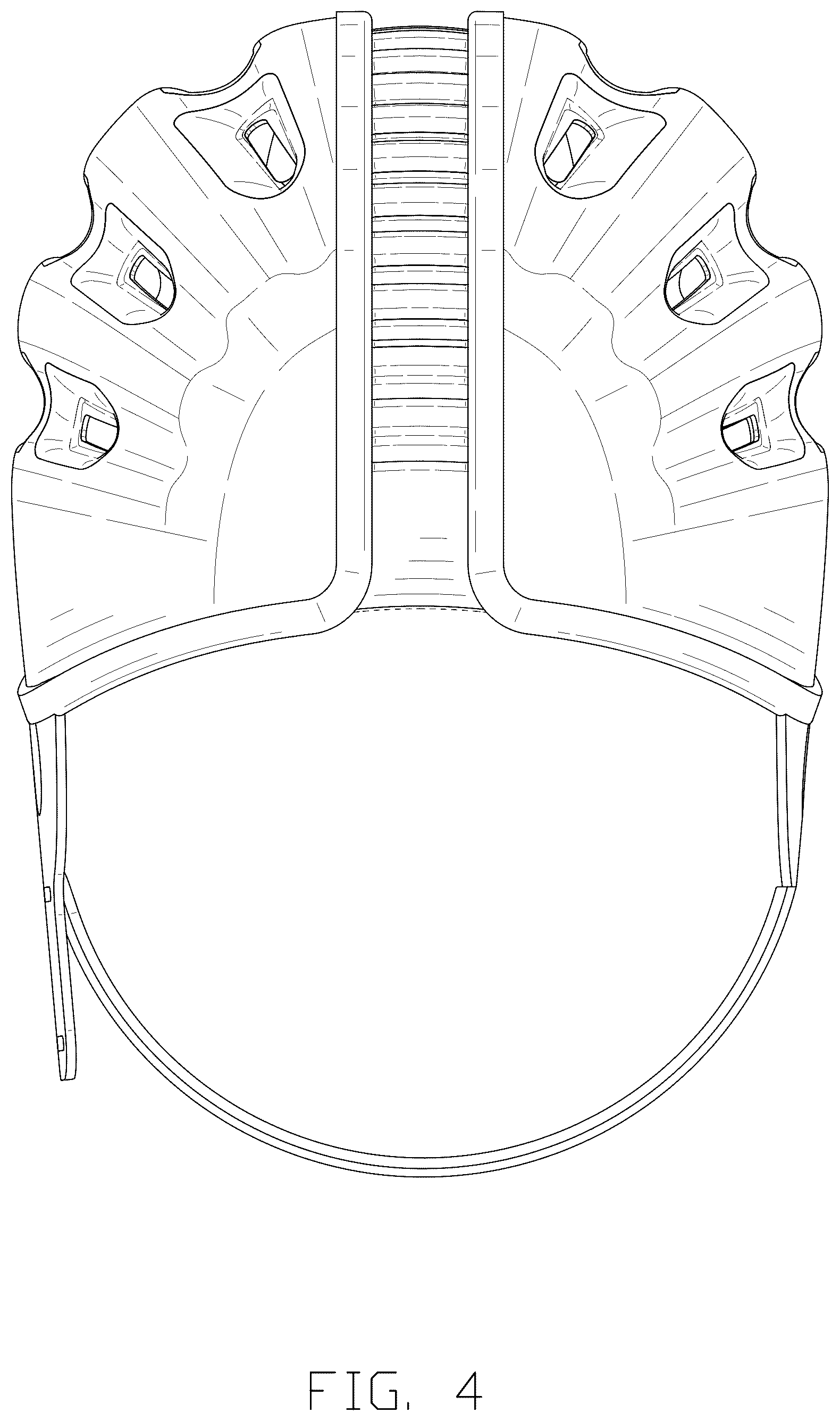 Patent USD1076235 Figure 4 – Safety helmet