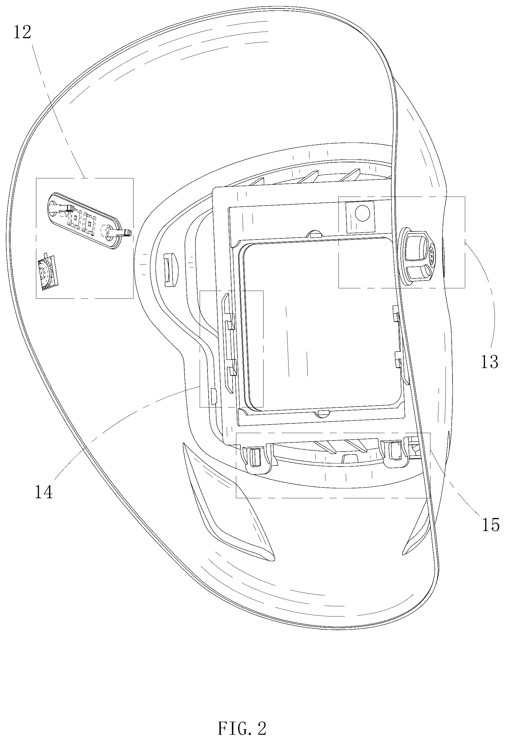 Patent USD1076237 Figure 2 – Welding helmet