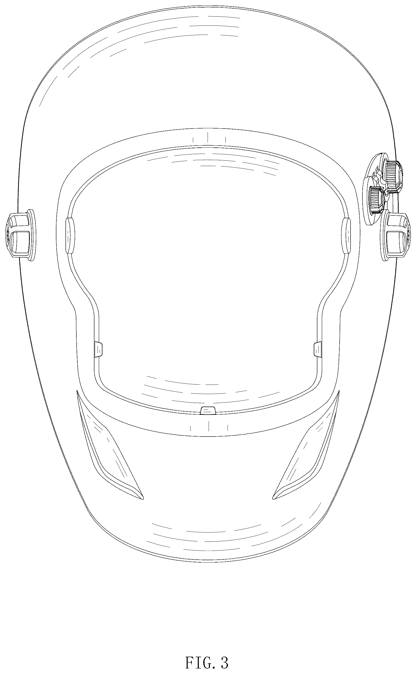 Patent USD1076237 Figure 3 – Welding helmet