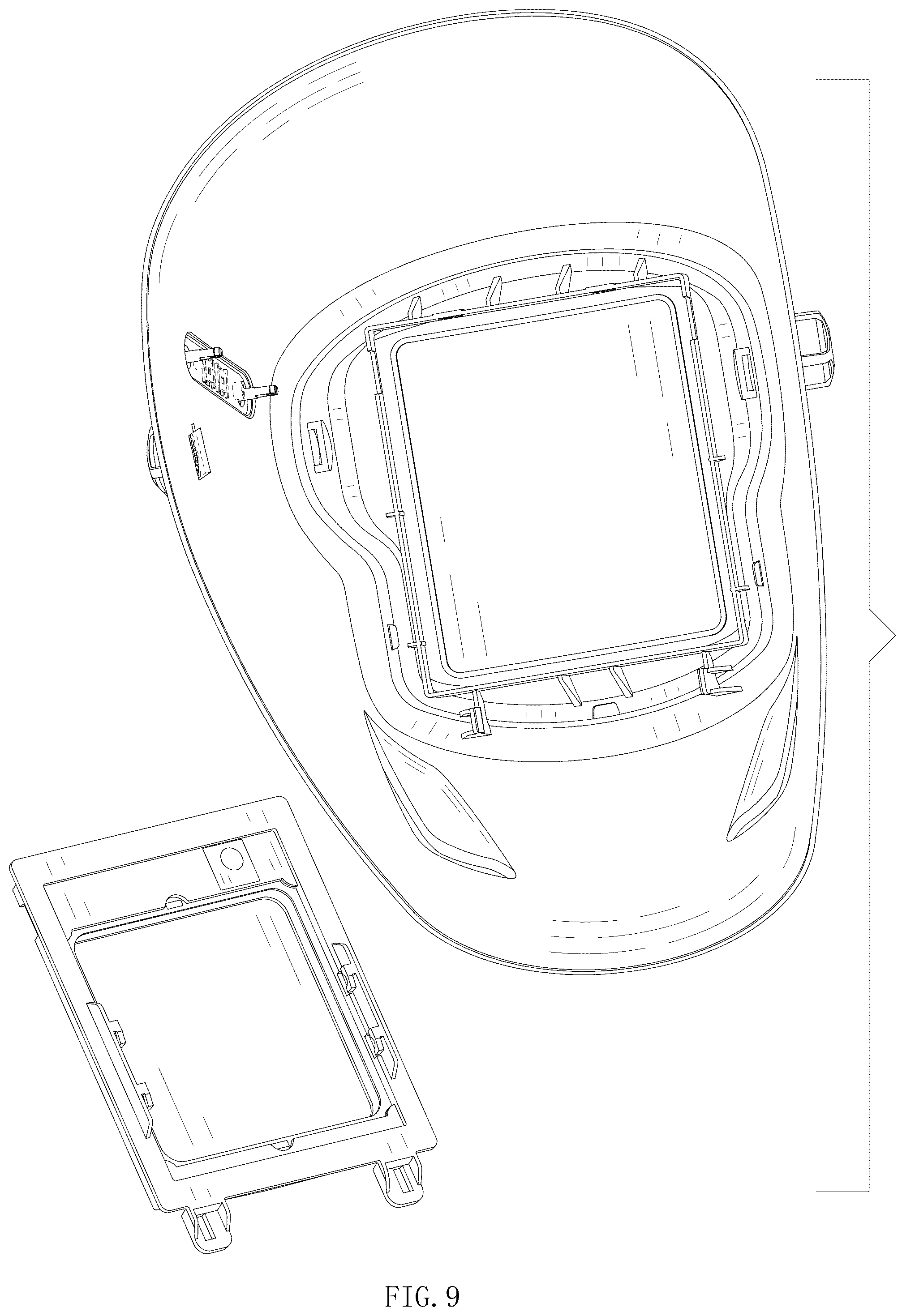 Patent USD1076237 Figure 9 – Welding helmet