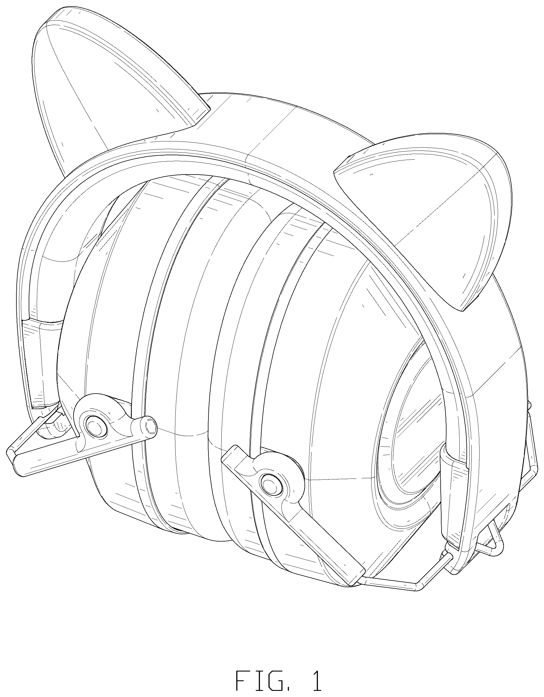 Patent USD1076238 Figure 1 – Earmuff