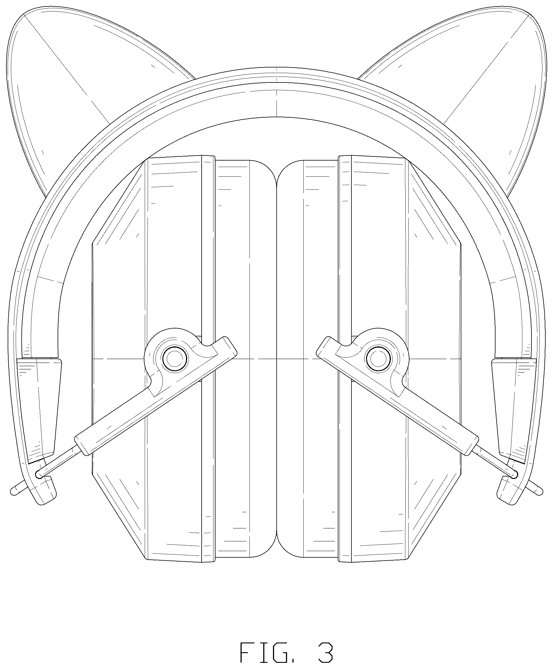 Patent USD1076238 Figure 3 – Earmuff