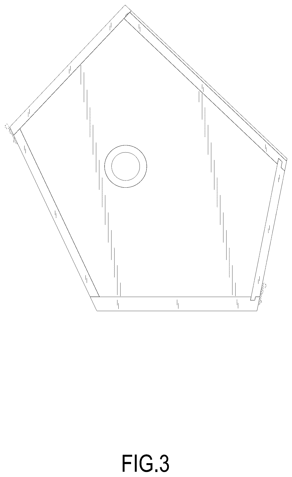 Patent USD1076245 Figure 3 – Bird house