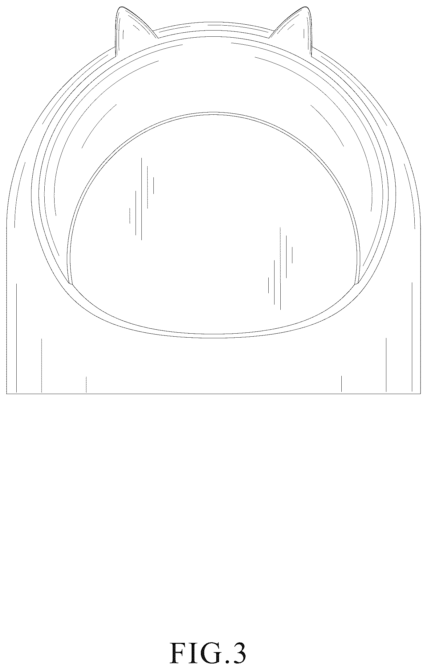 Patent USD1076246 Figure 3 – Pet bed