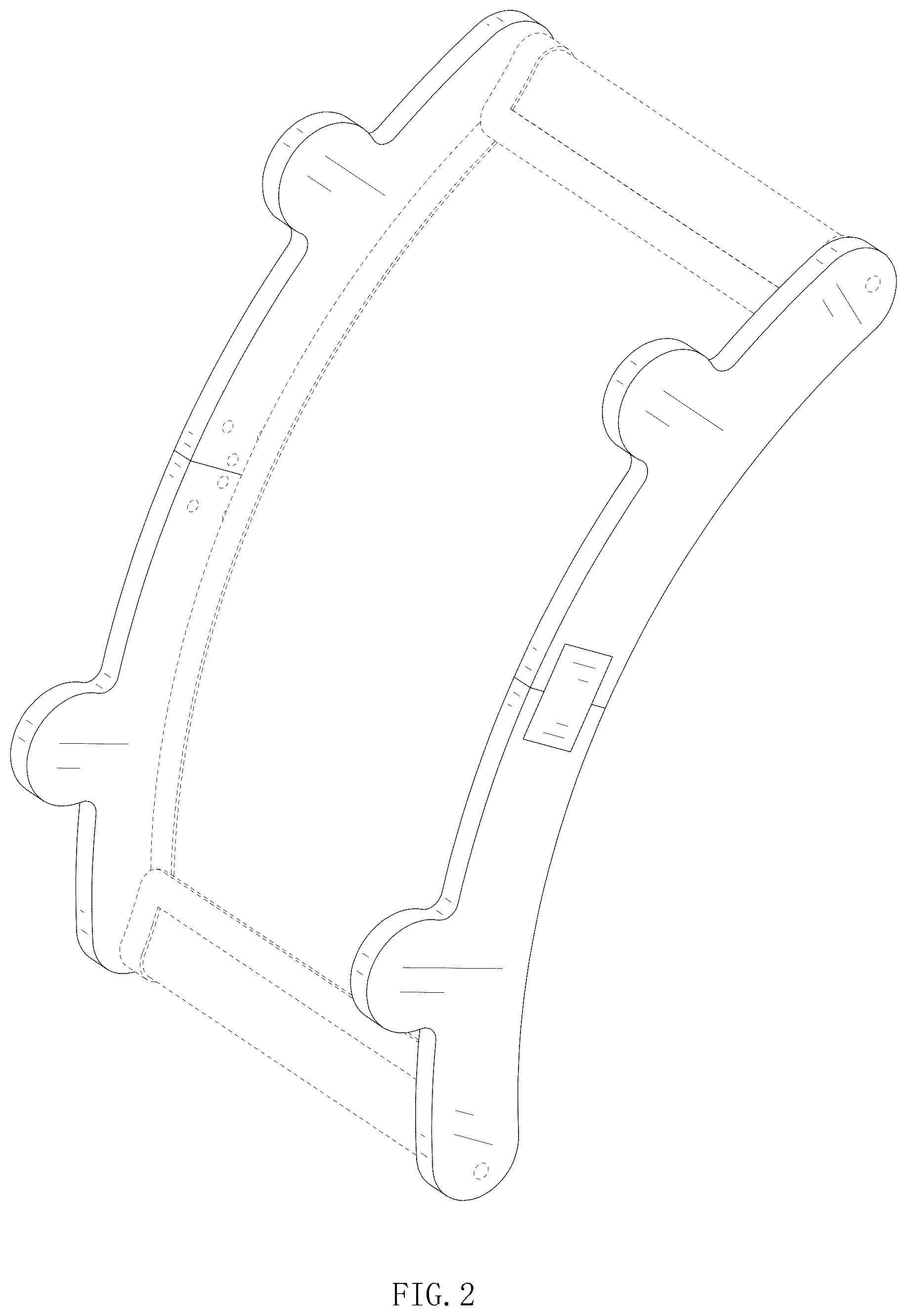 Patent USD1076248 Figure 2 – Curved cat bed