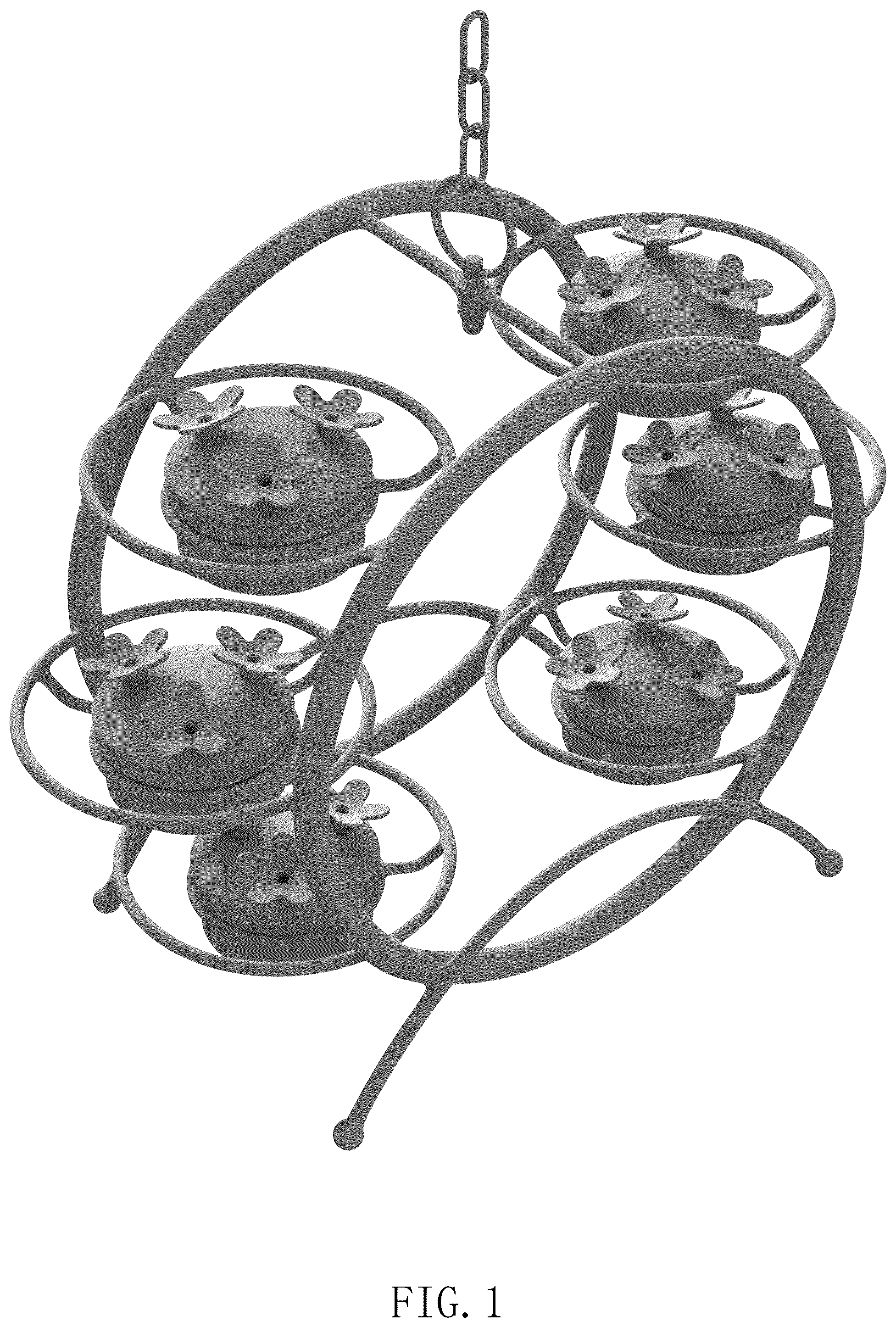 Patent USD1076255 Figure 1 – Humming bird feeder