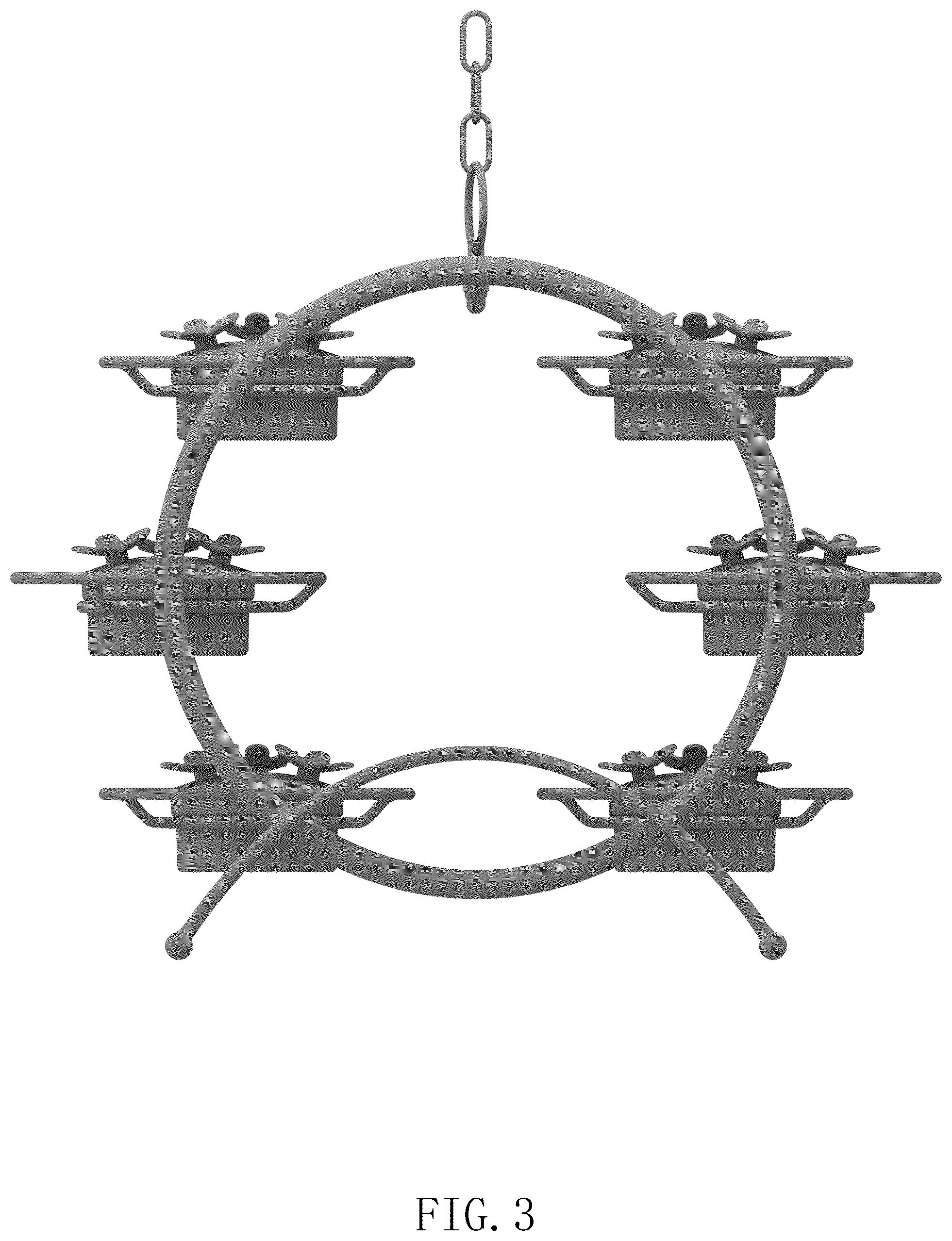 Patent USD1076255 Figure 3 – Humming bird feeder