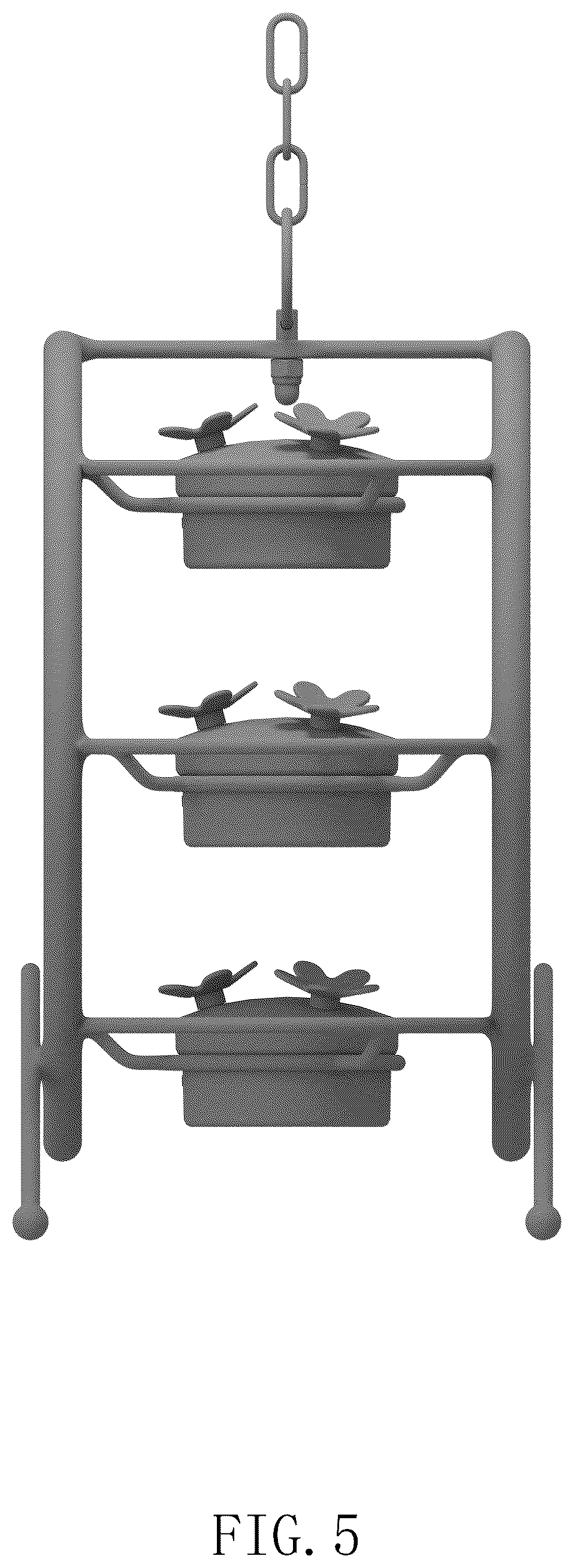 Patent USD1076255 Figure 5 – Humming bird feeder
