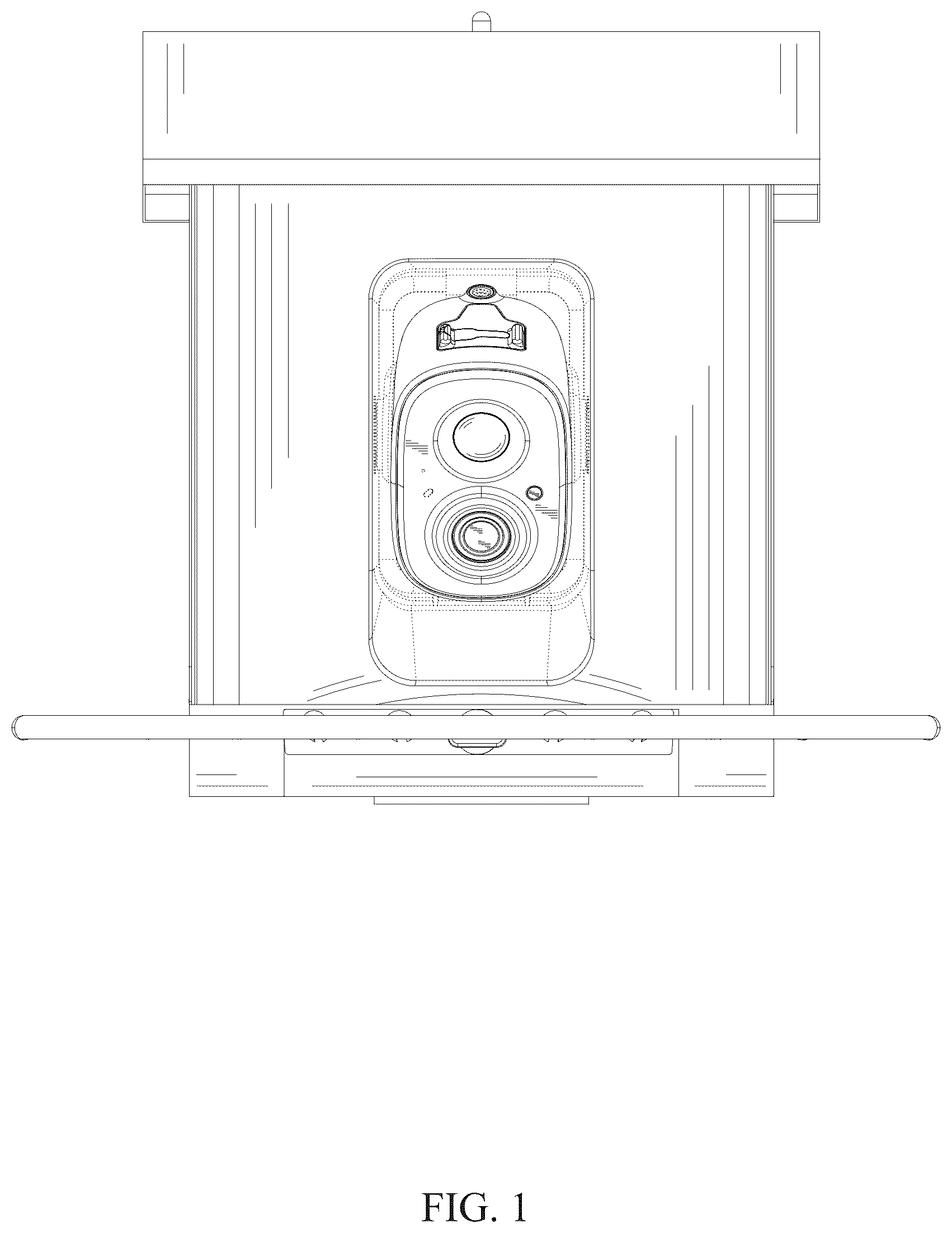Patent USD1076257 Figure 1 – Bird feeder with camera