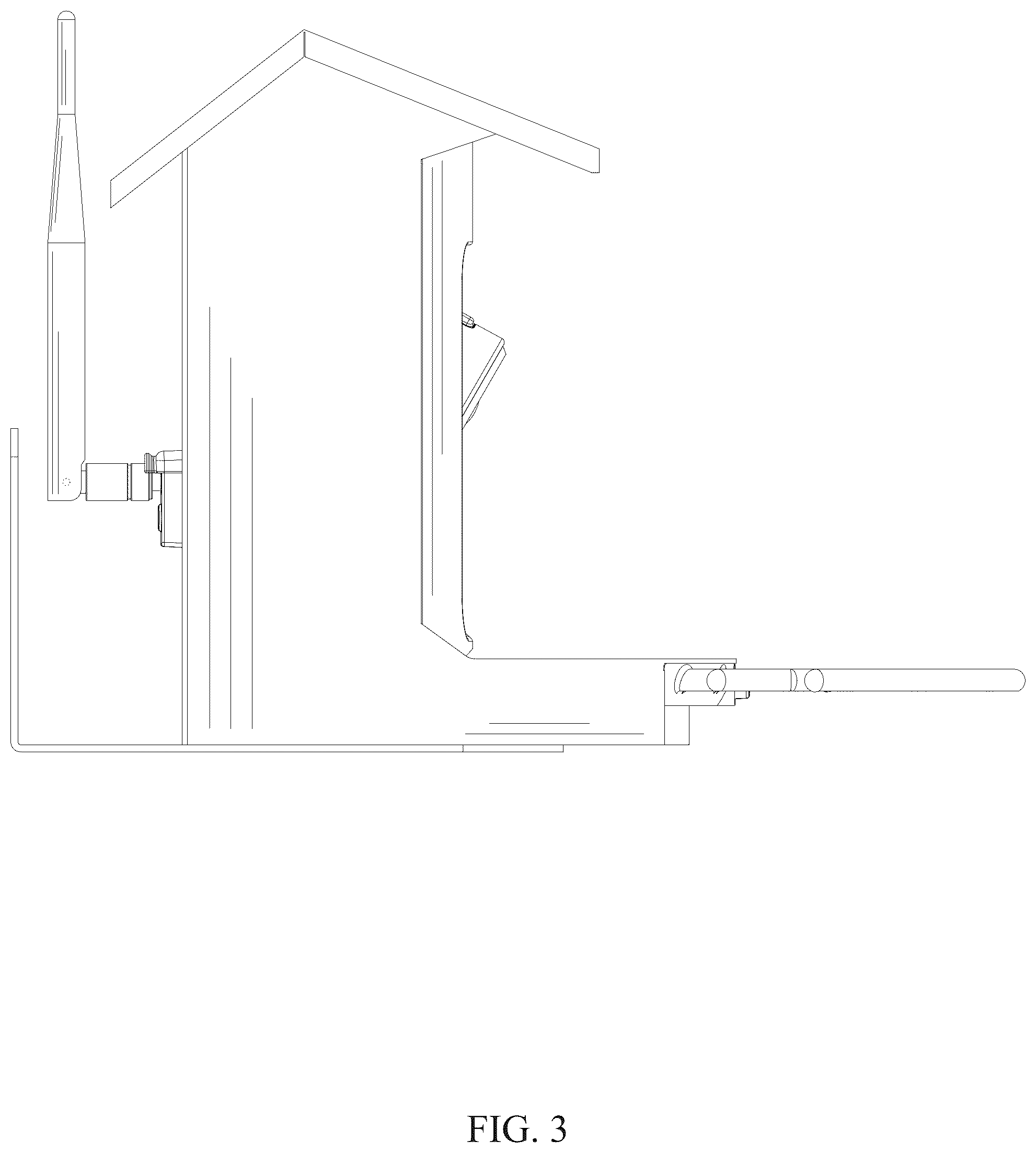 Patent USD1076257 Figure 3 – Bird feeder with camera