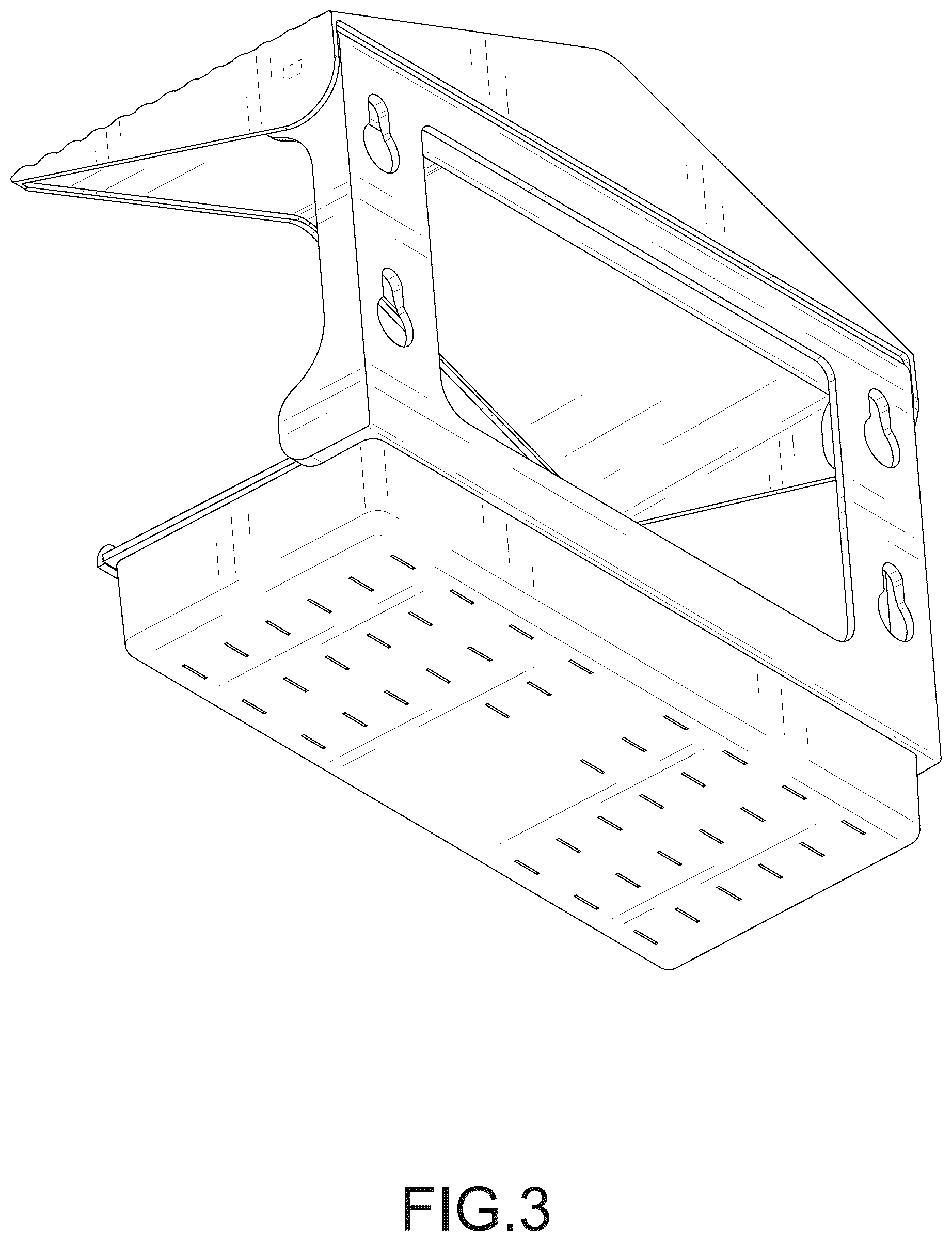 Patent USD1076258 Figure 3 – Bird feeder