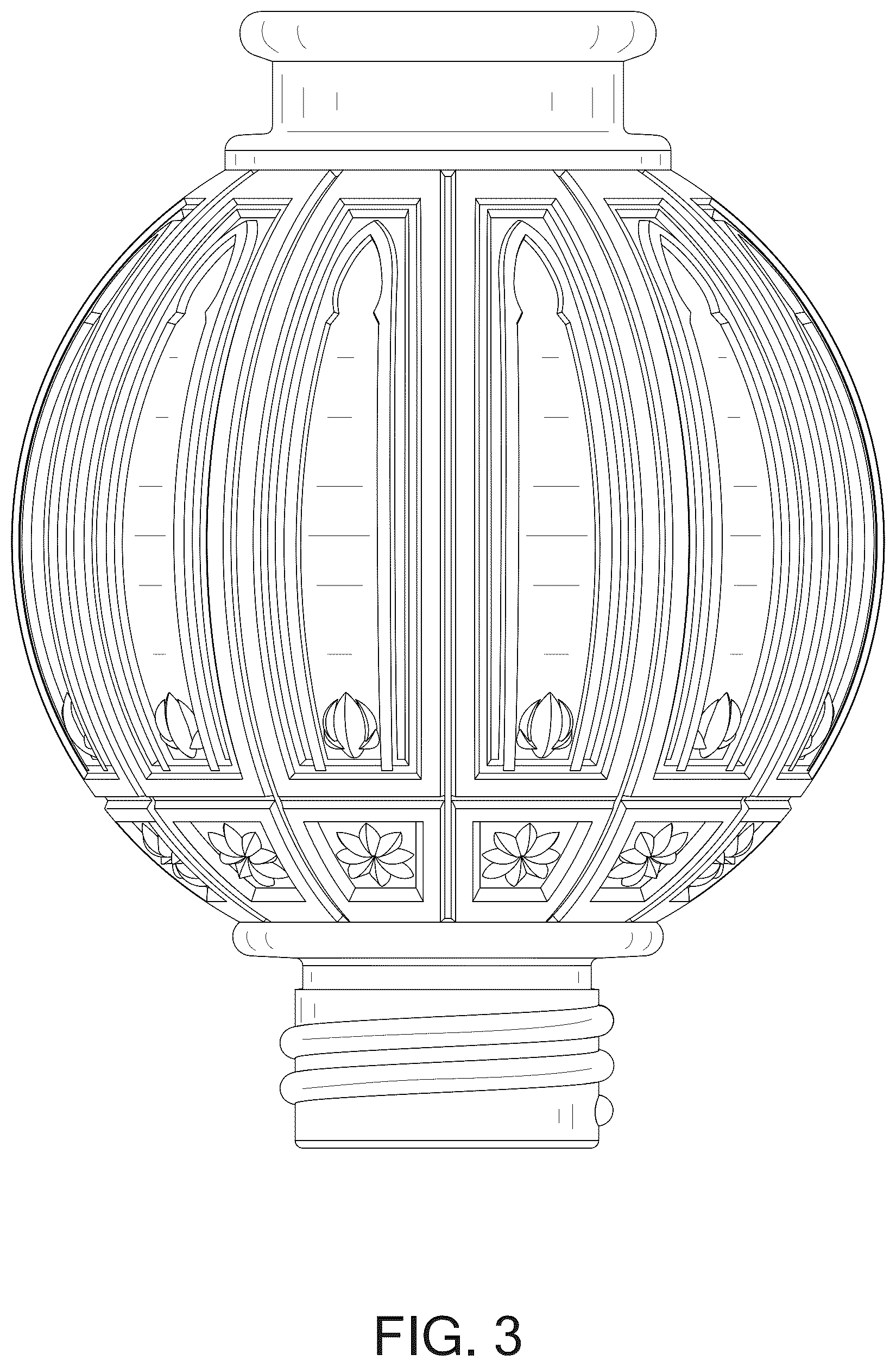 Patent USD1076261 Figure 3 – Hummingbird feeder