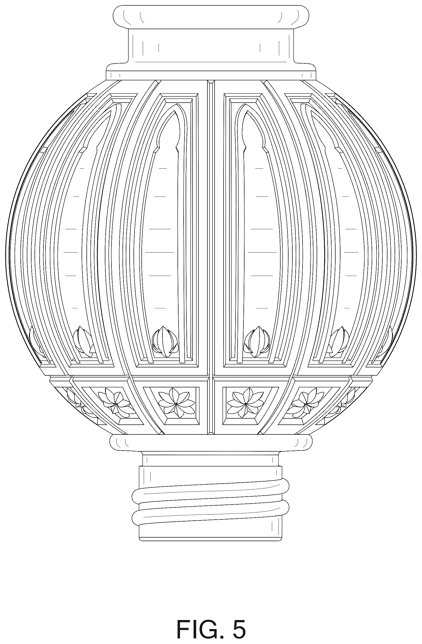 Patent USD1076261 Figure 5 – Hummingbird feeder