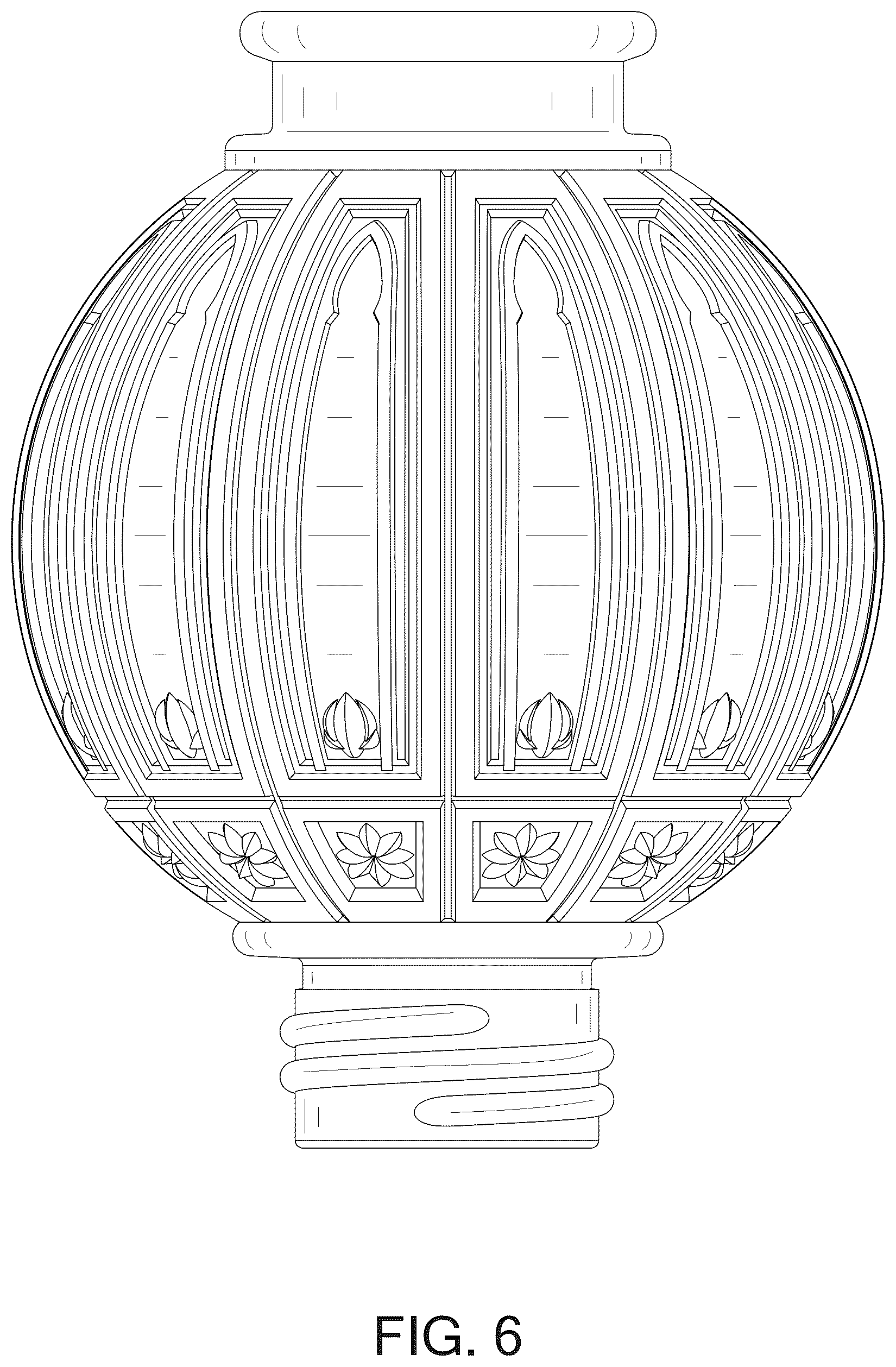 Patent USD1076261 Figure 6 – Hummingbird feeder