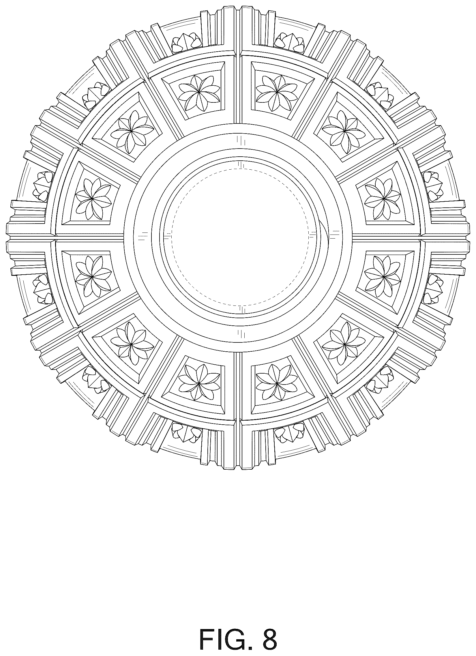 Patent USD1076261 Figure 8 – Hummingbird feeder
