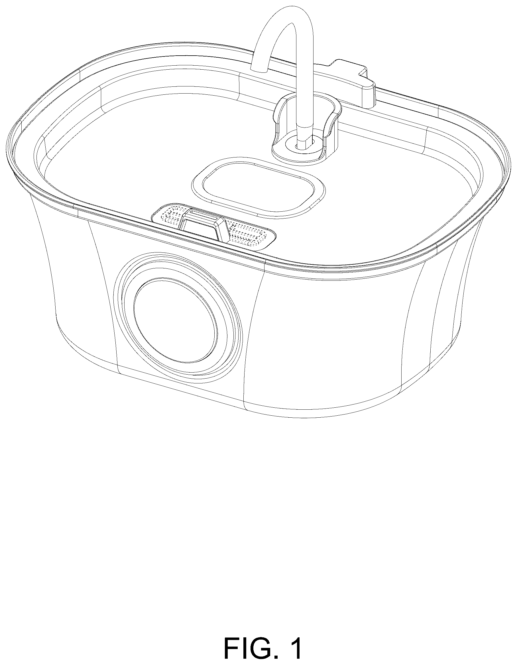 Patent USD1076263 Figure 1 – Pet waterer