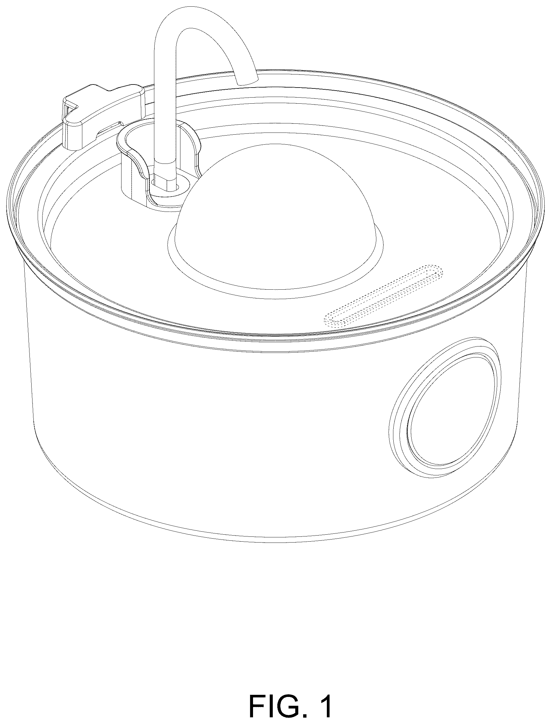 Patent USD1076264 Figure 1 – Pet waterer