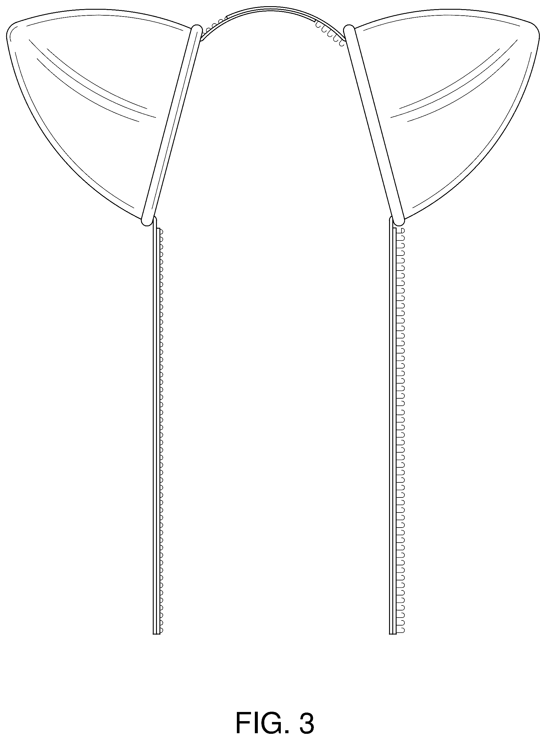 Patent USD1076268 Figure 3 – Protective ear covering for animals