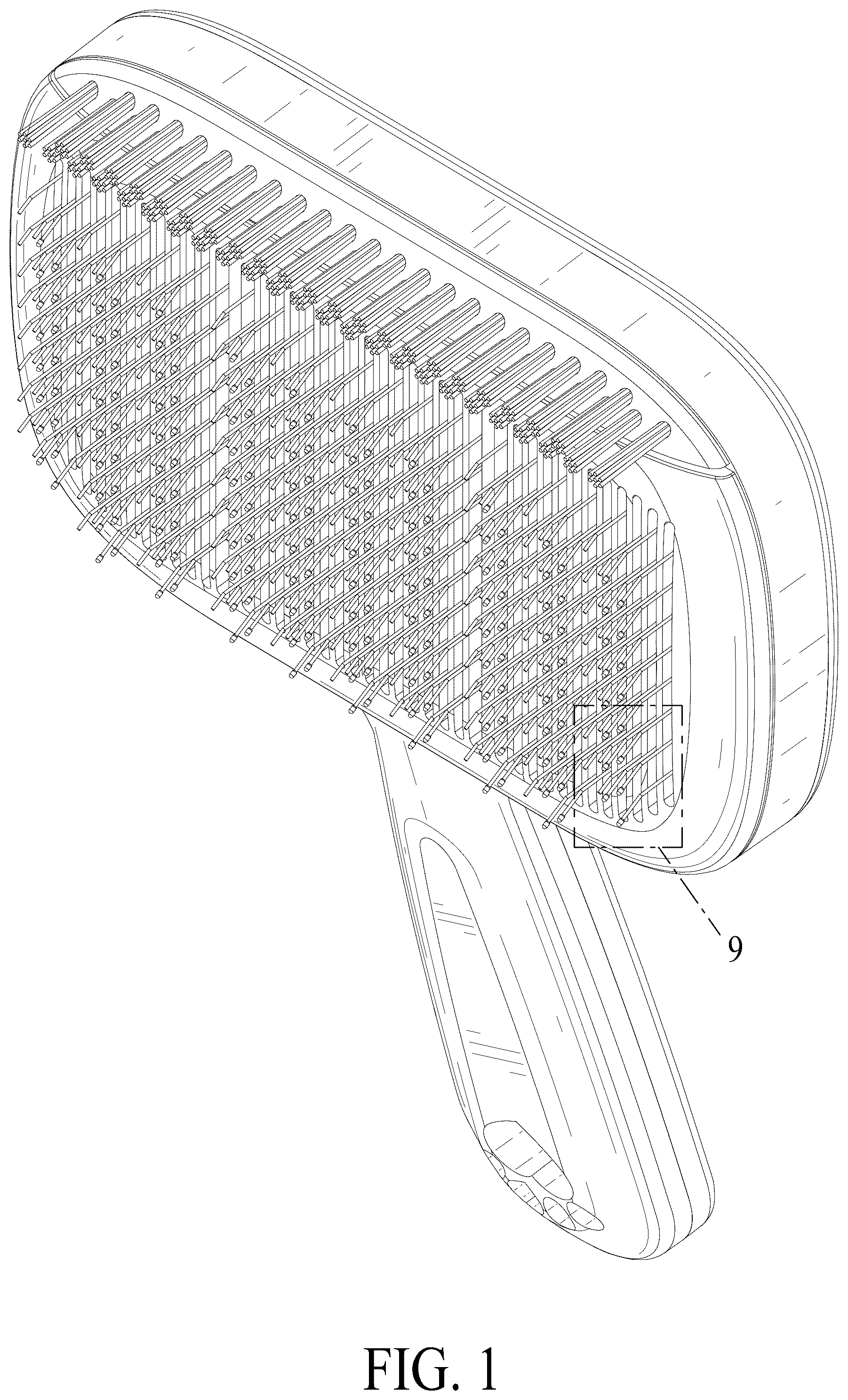 Patent USD1076275 Figure 1 – Pet comb