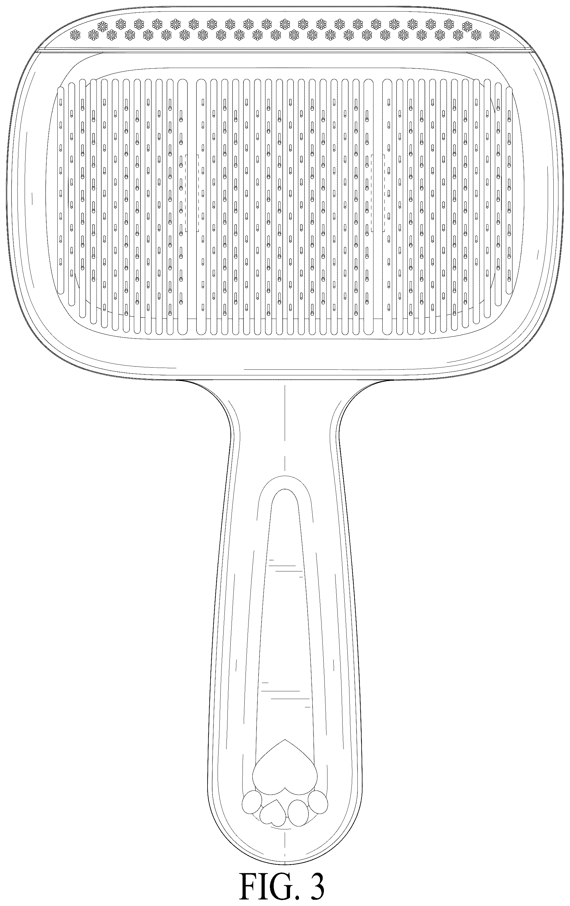 Patent USD1076275 Figure 3 – Pet comb