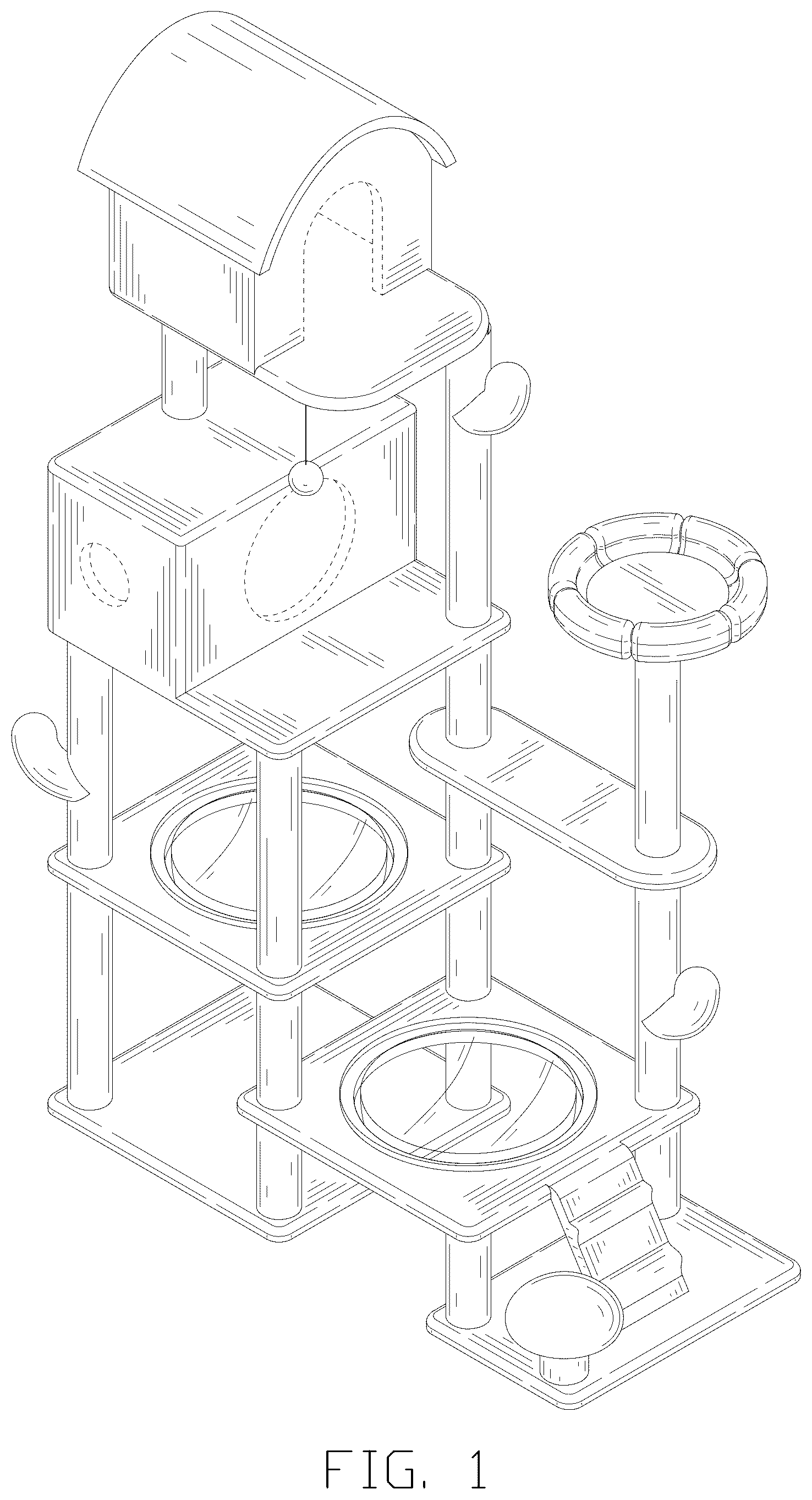 Patent USD1076277 Figure 1 – Cat tree