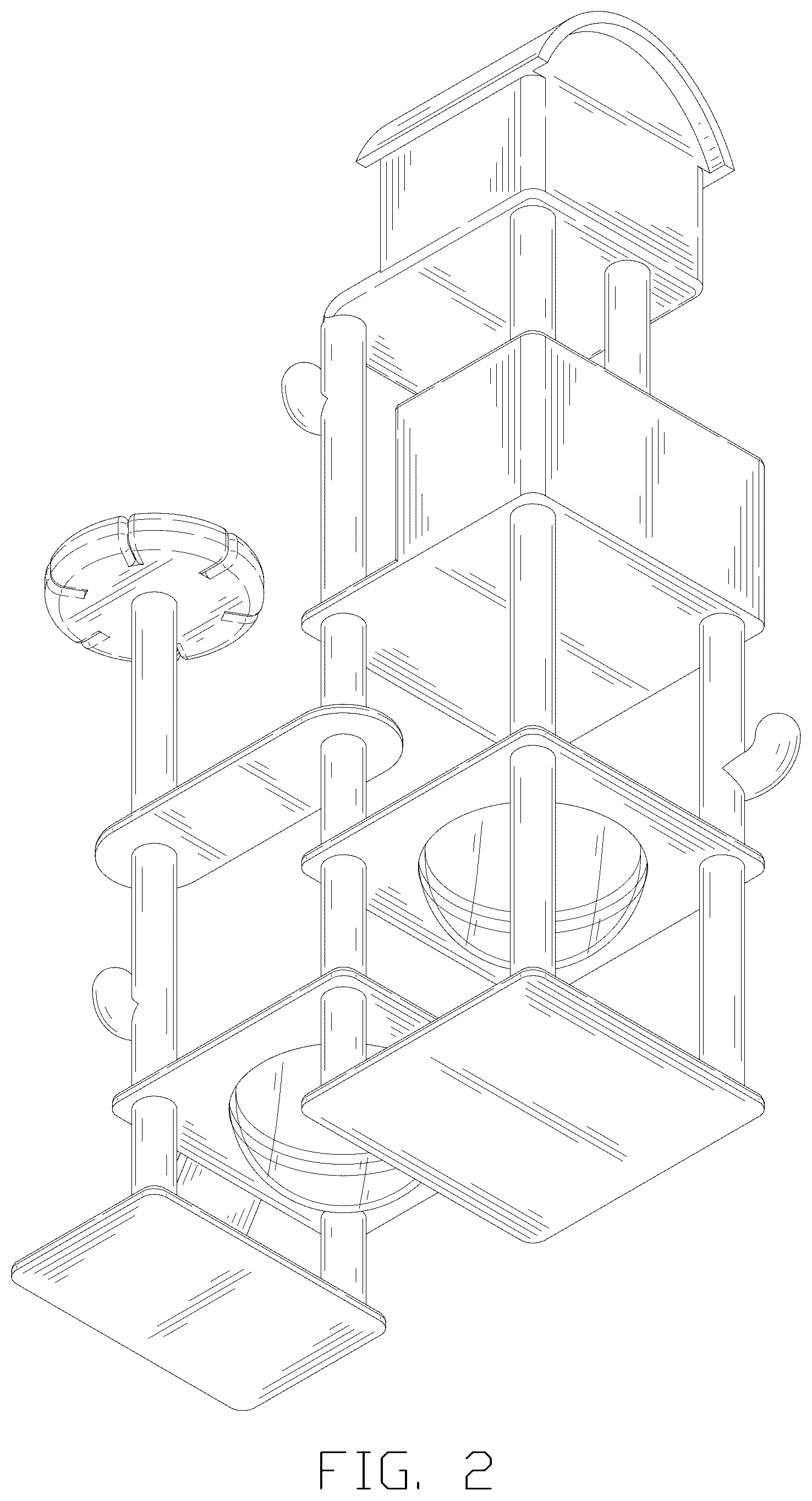 Patent USD1076277 Figure 2 – Cat tree