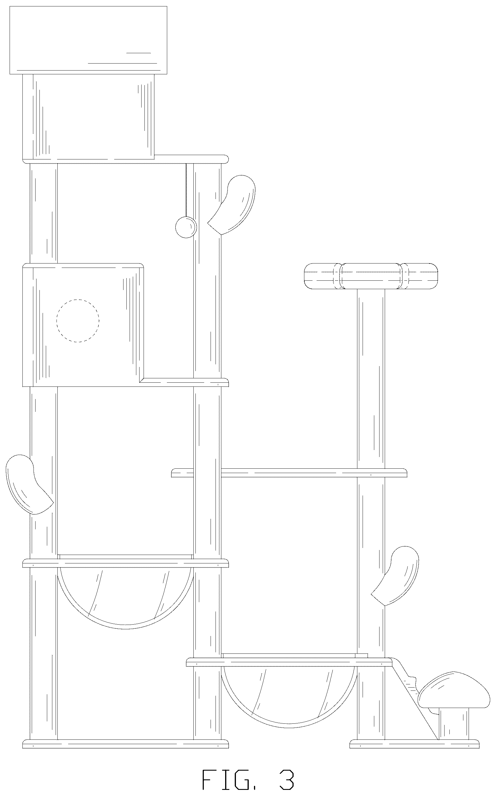Patent USD1076277 Figure 3 – Cat tree