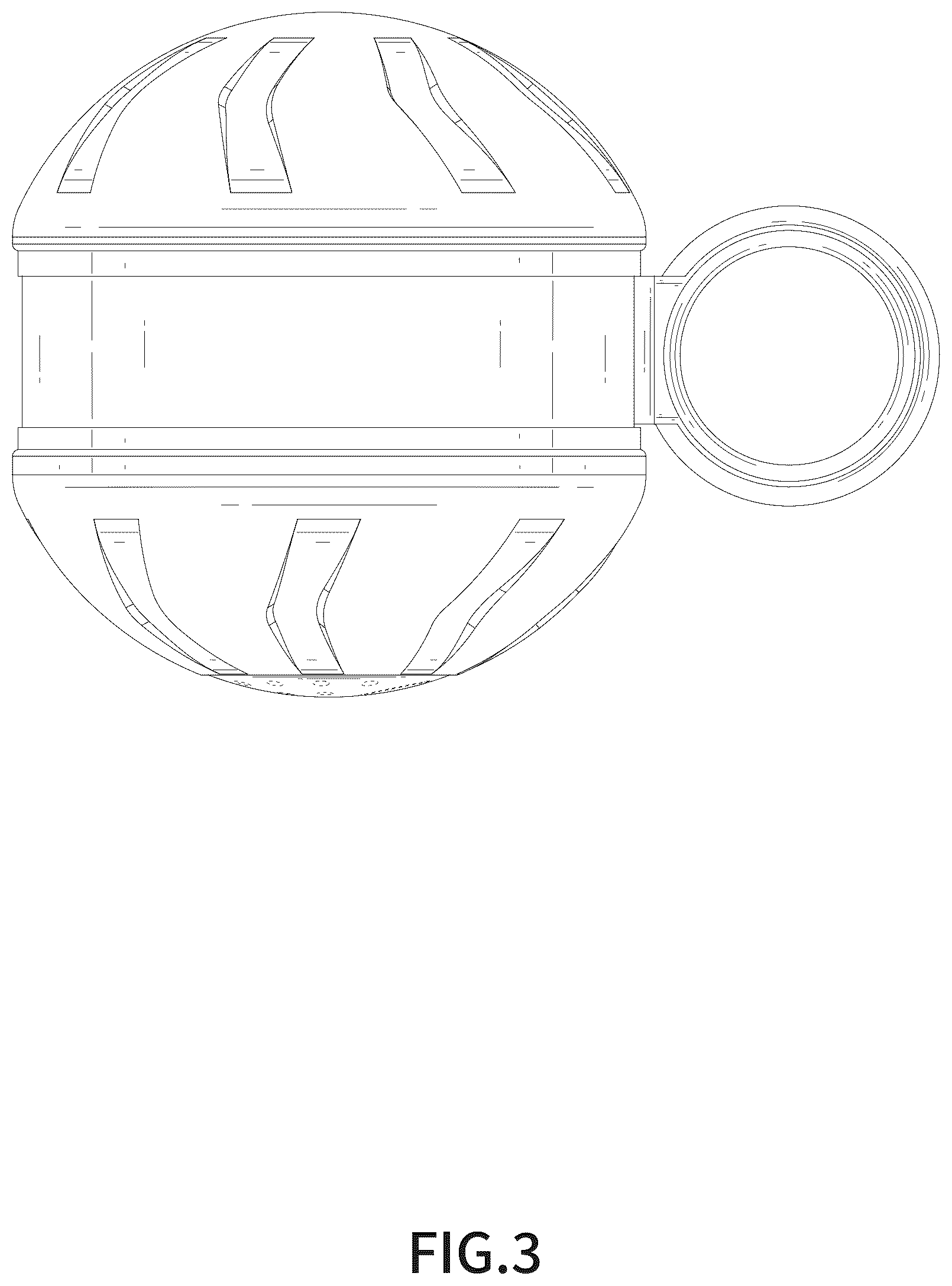 Patent USD1076278 Figure 3 – Pet toy ball