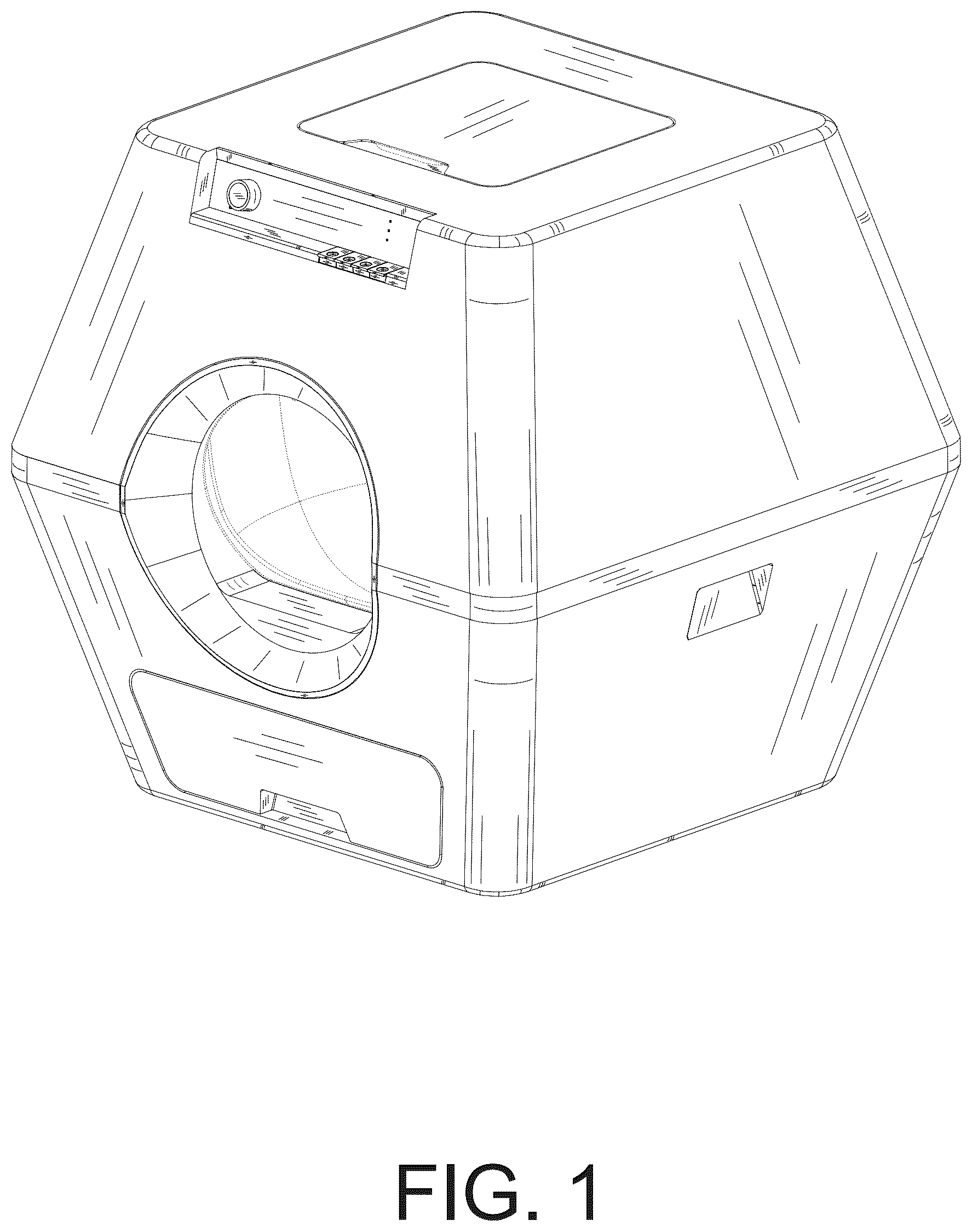 Patent USD1076279 Figure 1 – Cat litter box