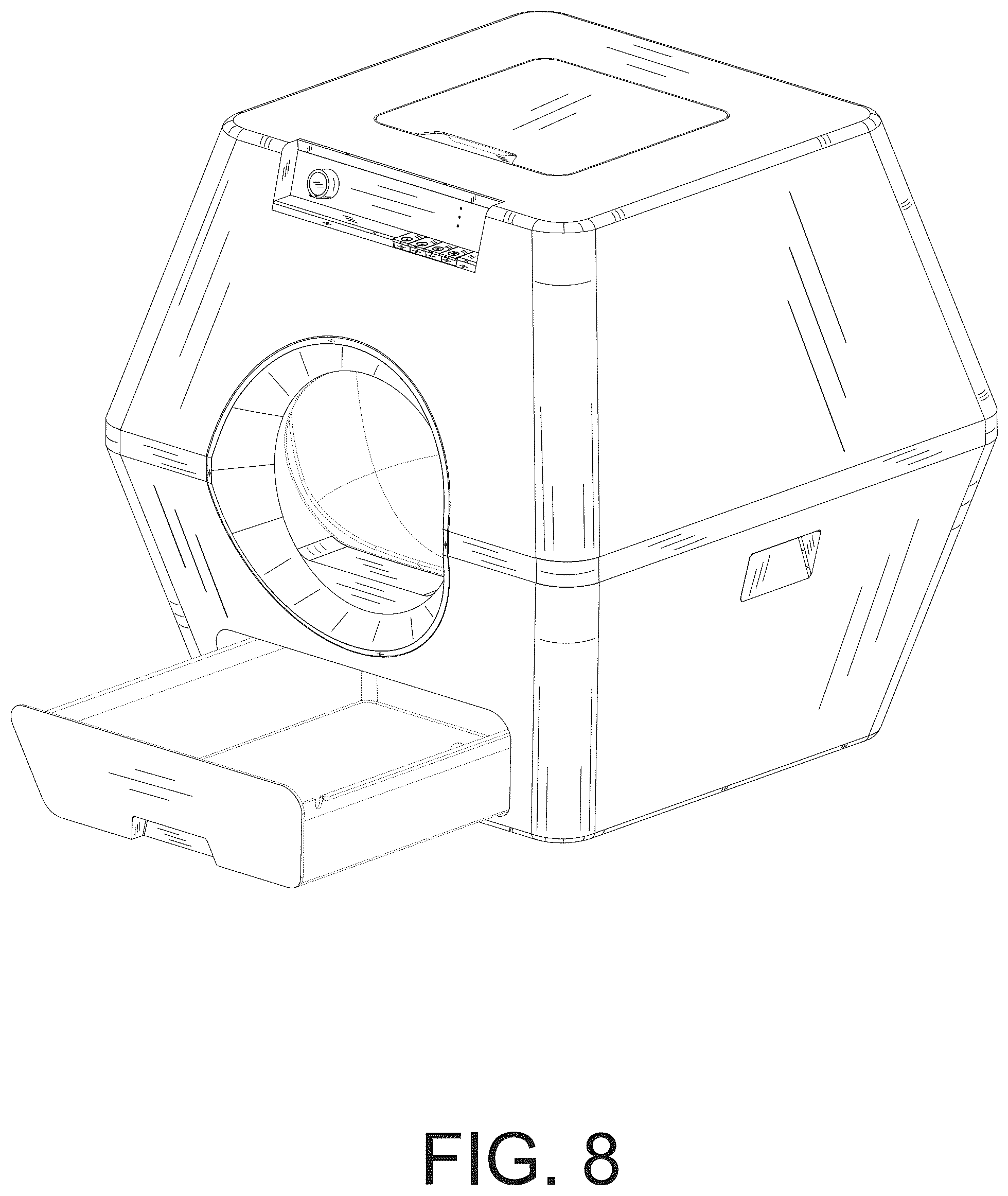 Patent USD1076279 Figure 8 – Cat litter box