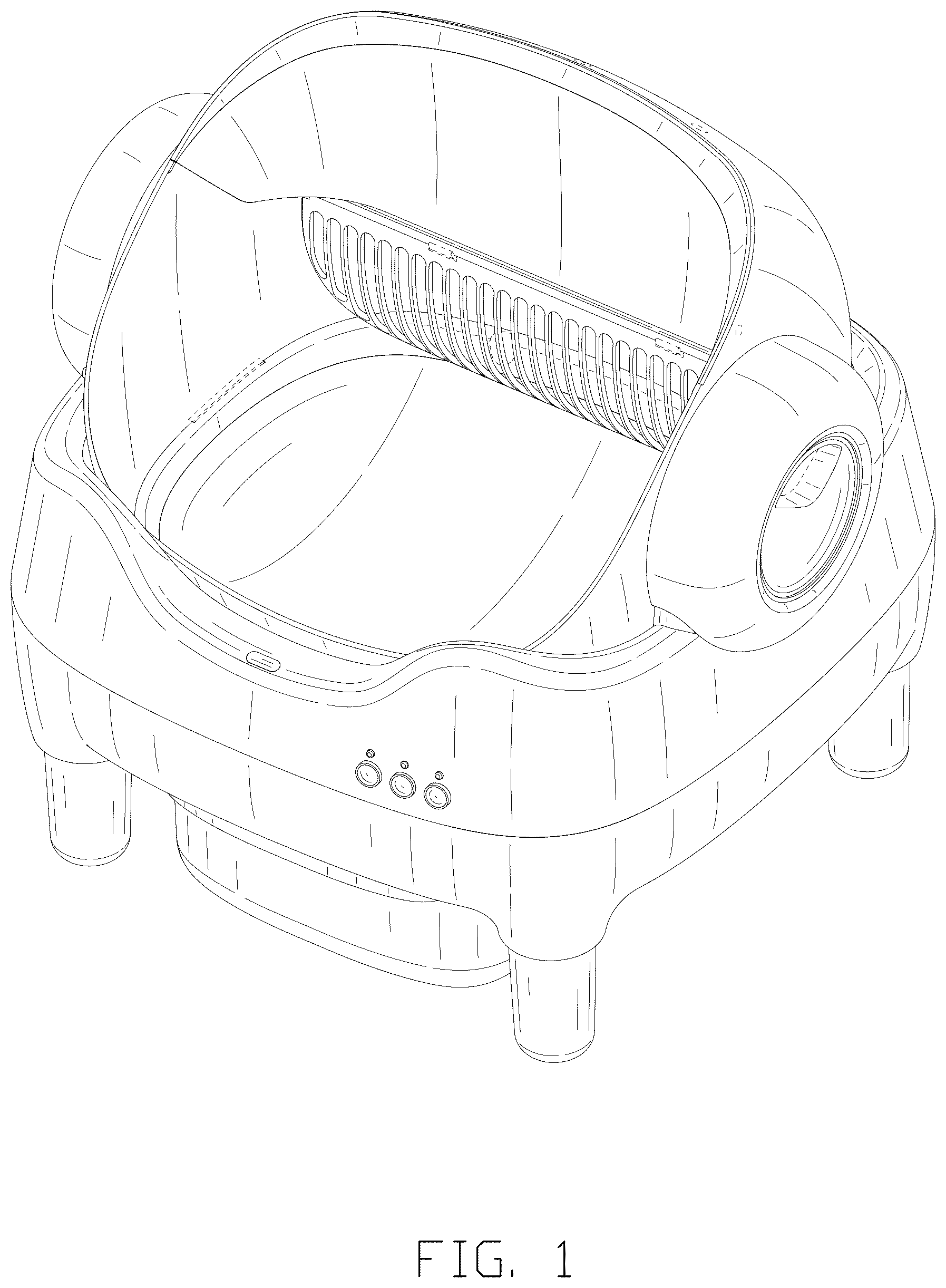 Patent USD1076280 Figure 1 – Litter box