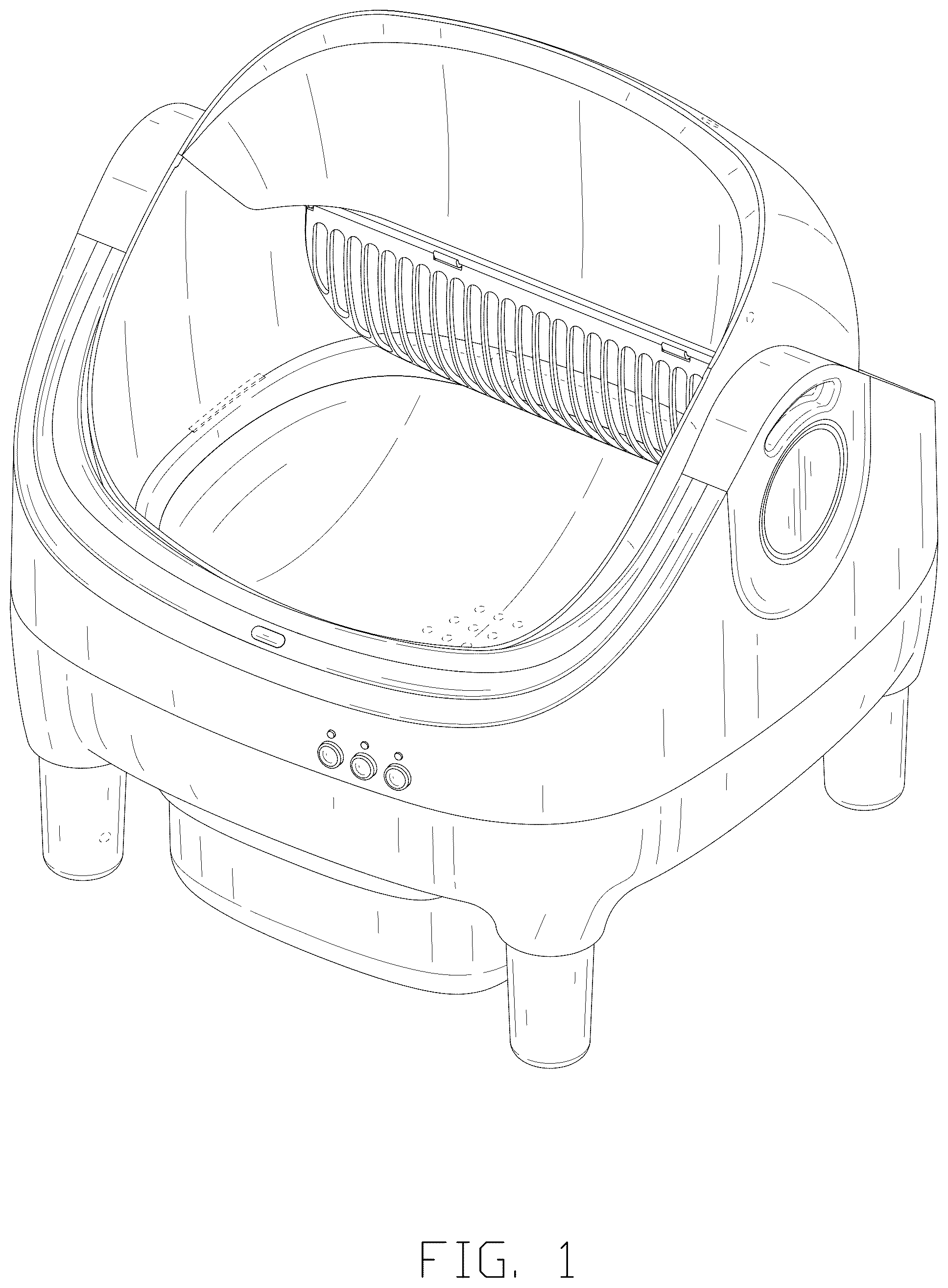 Patent USD1076282 Figure 1 – Litter box