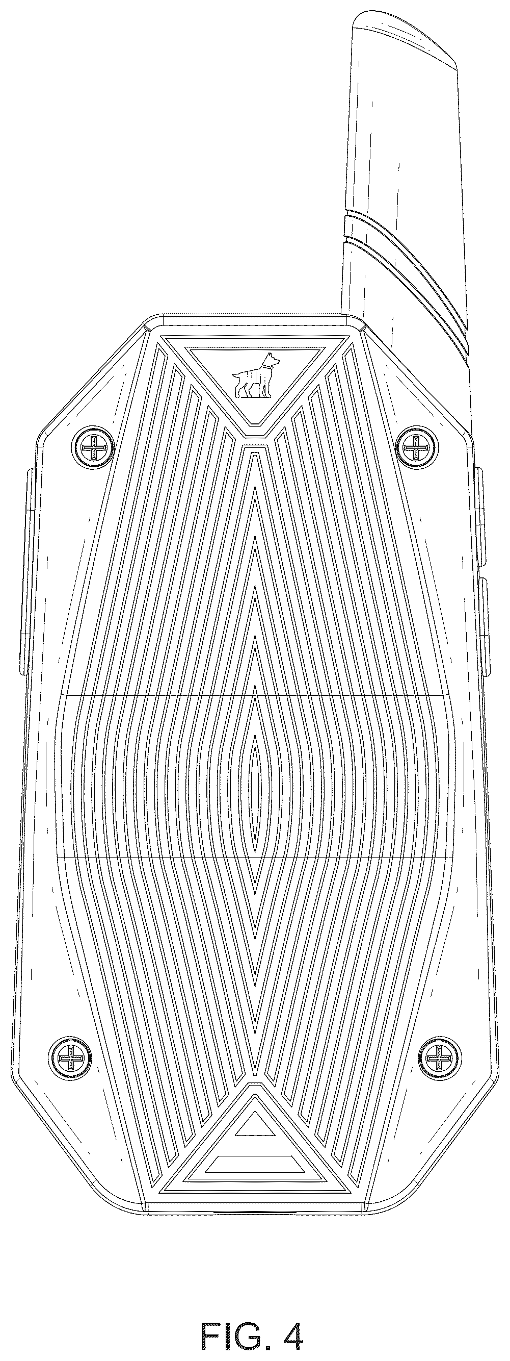 Patent USD1076288 Figure 4 – Remote control for dog training collar device