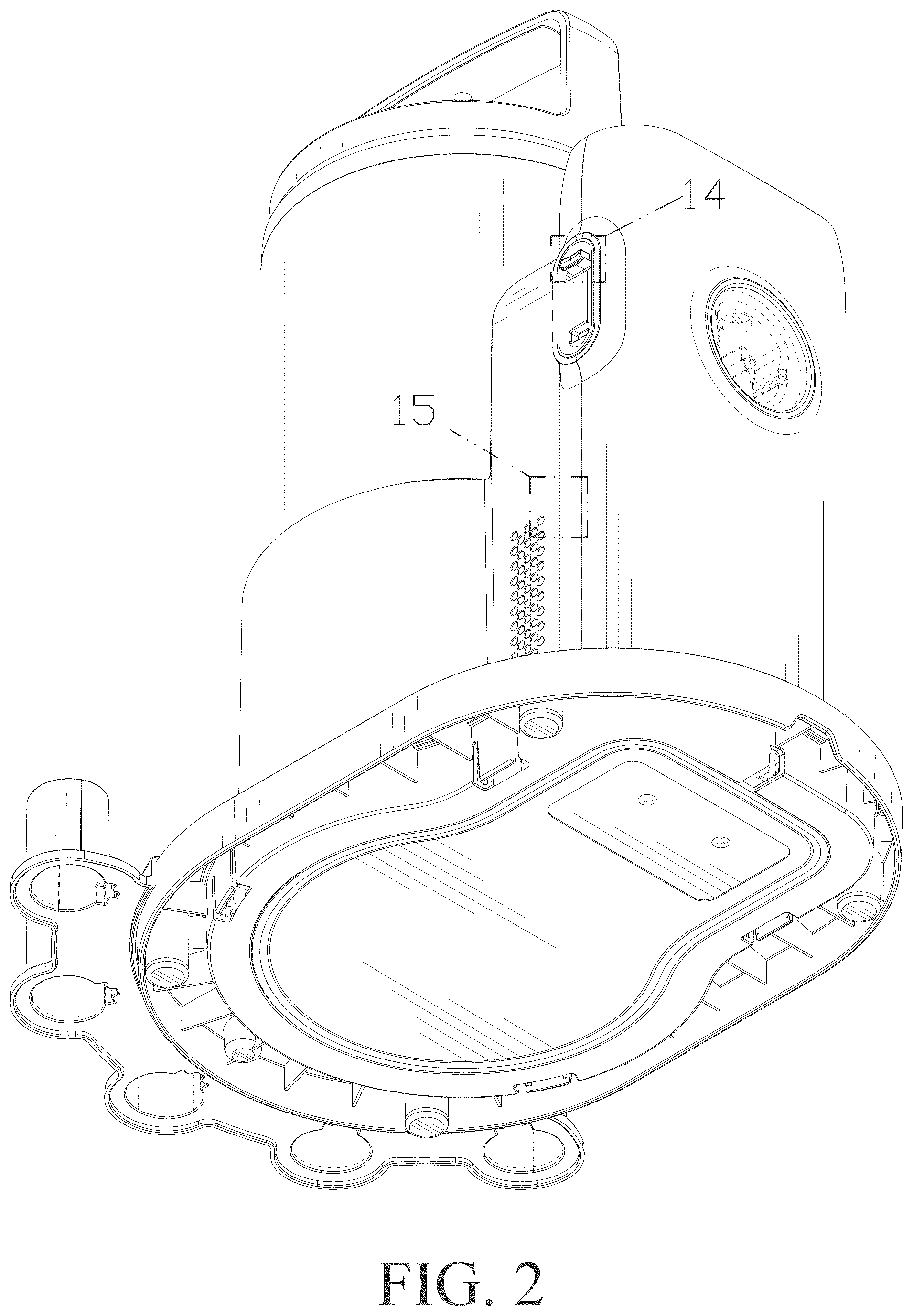Patent USD1076295 Figure 2 – Vacuum cleaner
