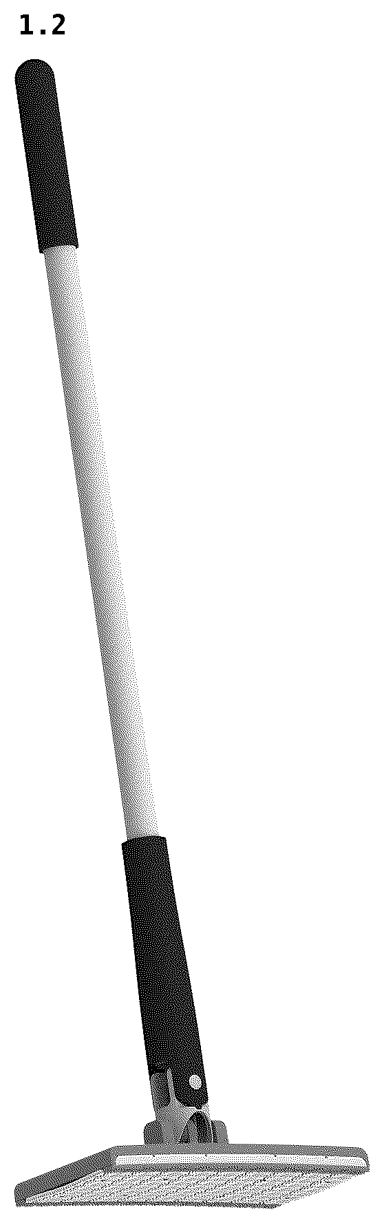 Patent USD1076299 Figure 2 – Flat mop with cloth