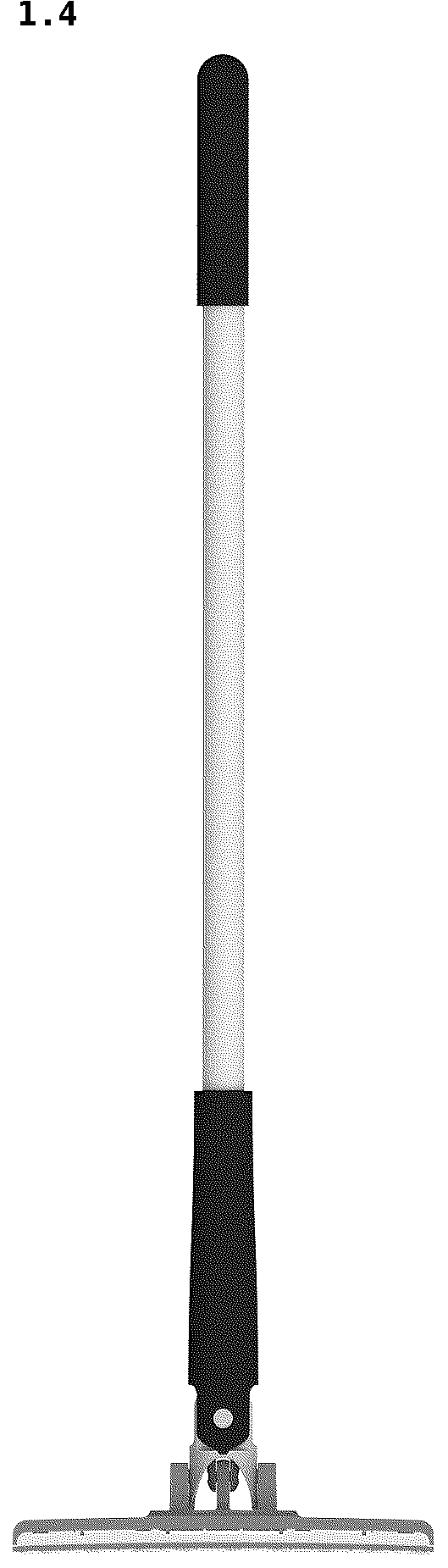 Patent USD1076299 Figure 4 – Flat mop with cloth