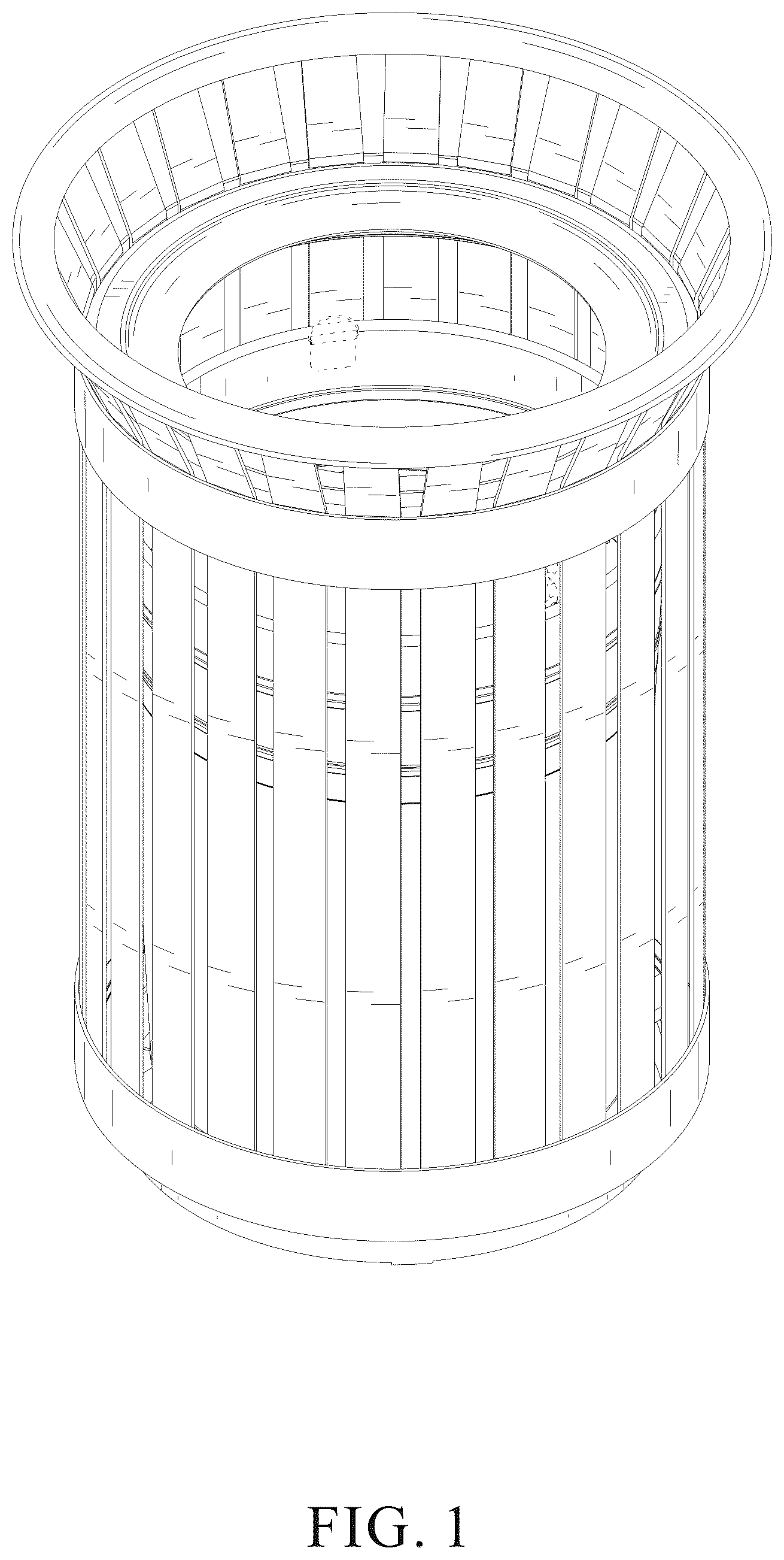 Patent USD1076307 — Trash can — Figure 1