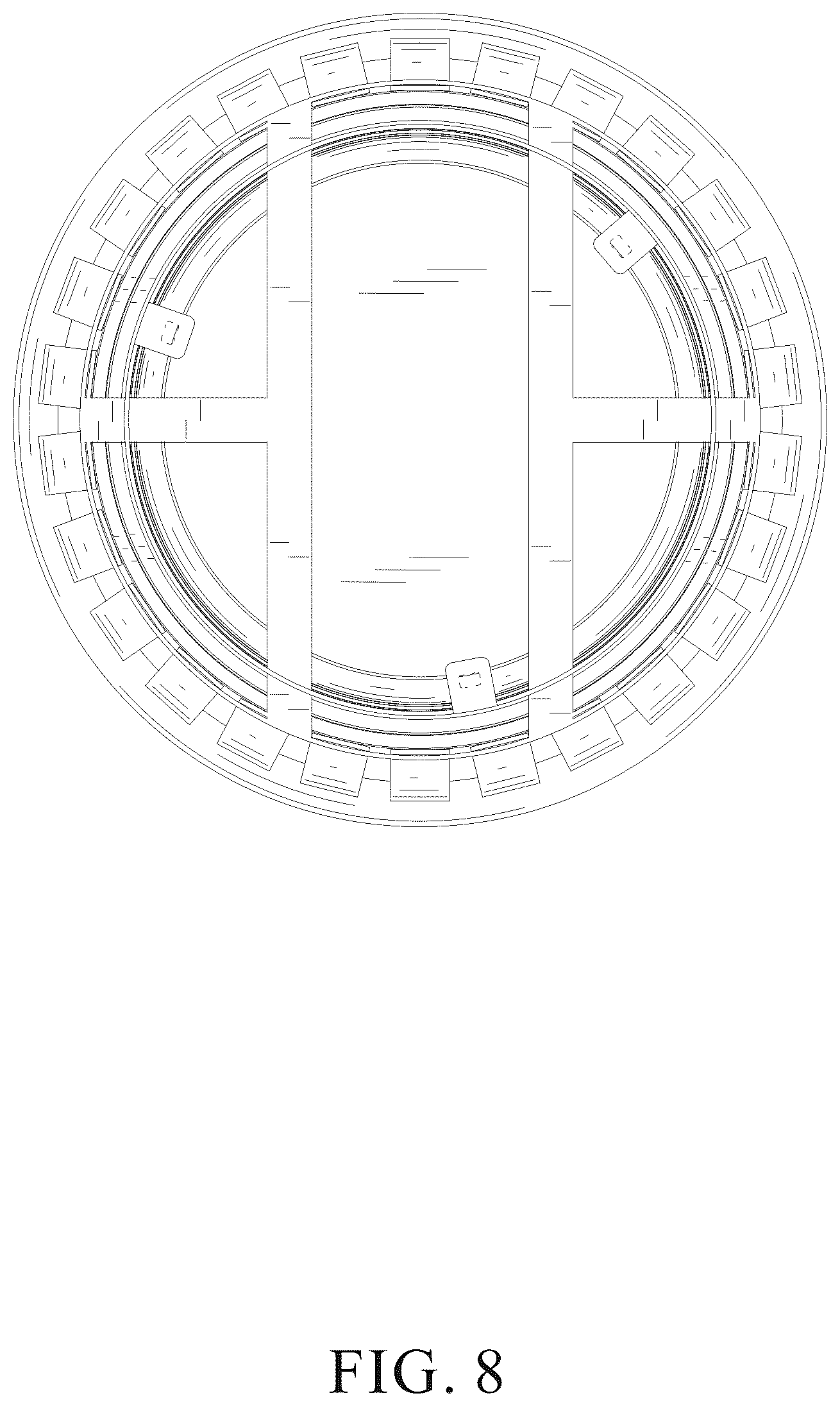 Patent USD1076307 Figure 8 – Trash can