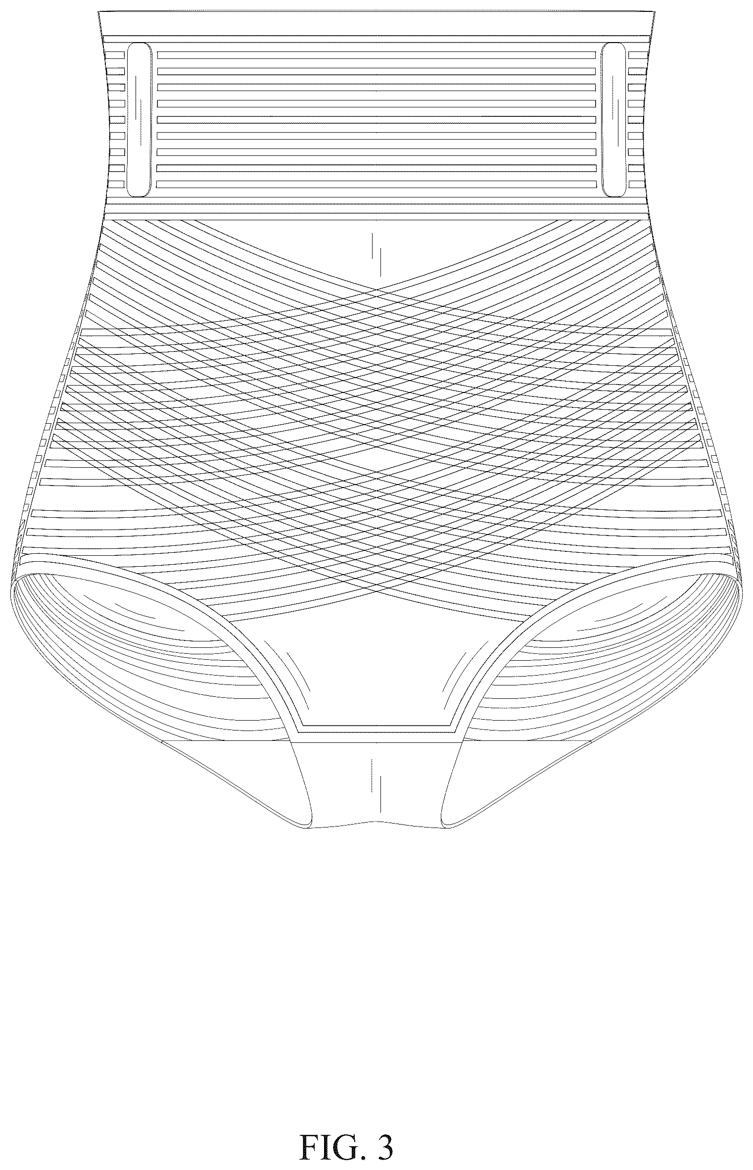 Patent USD1076321 Figure 3 – Body shaping pants