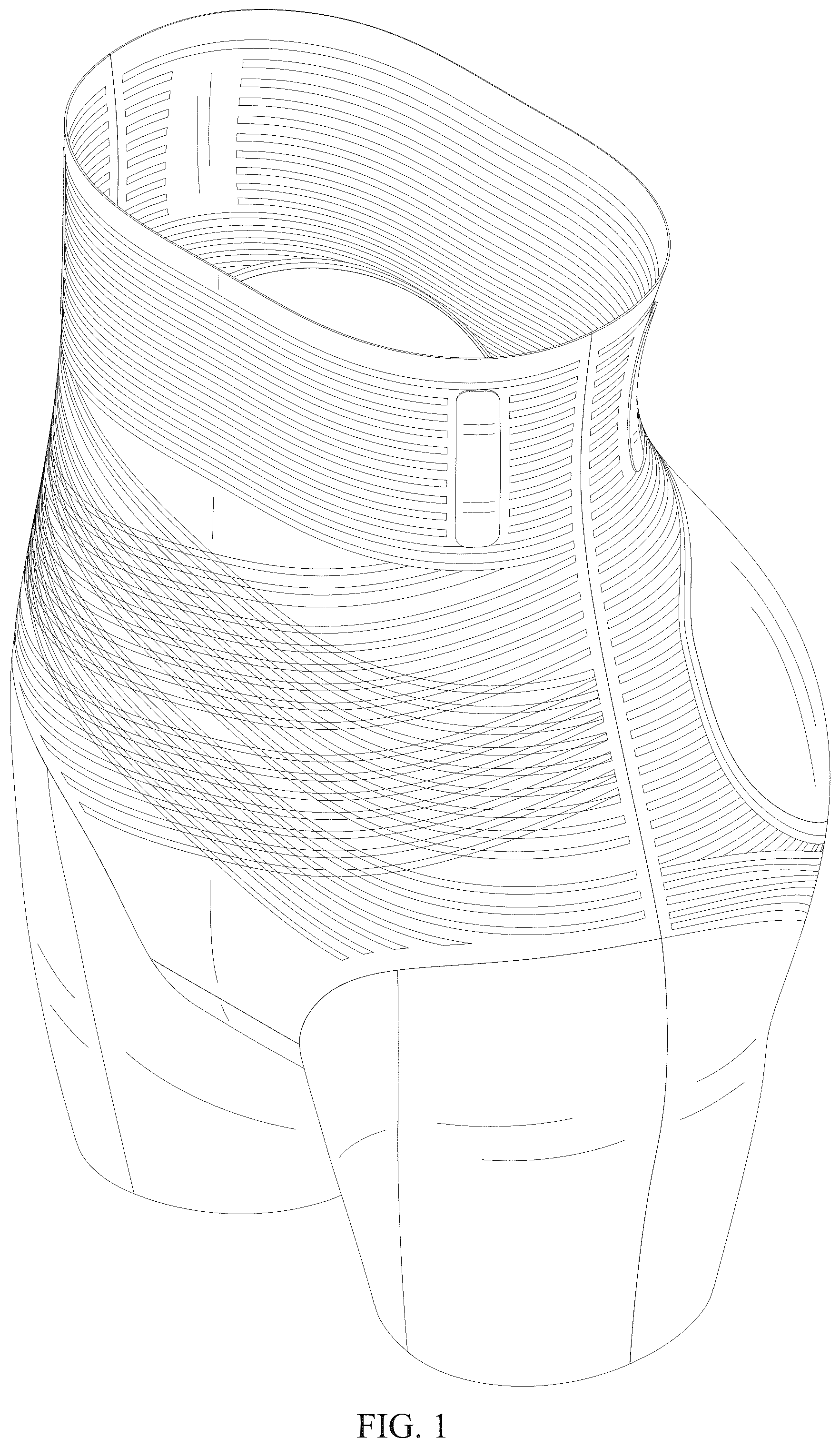 Patent USD1076322 Figure 1 – Body shaping pants