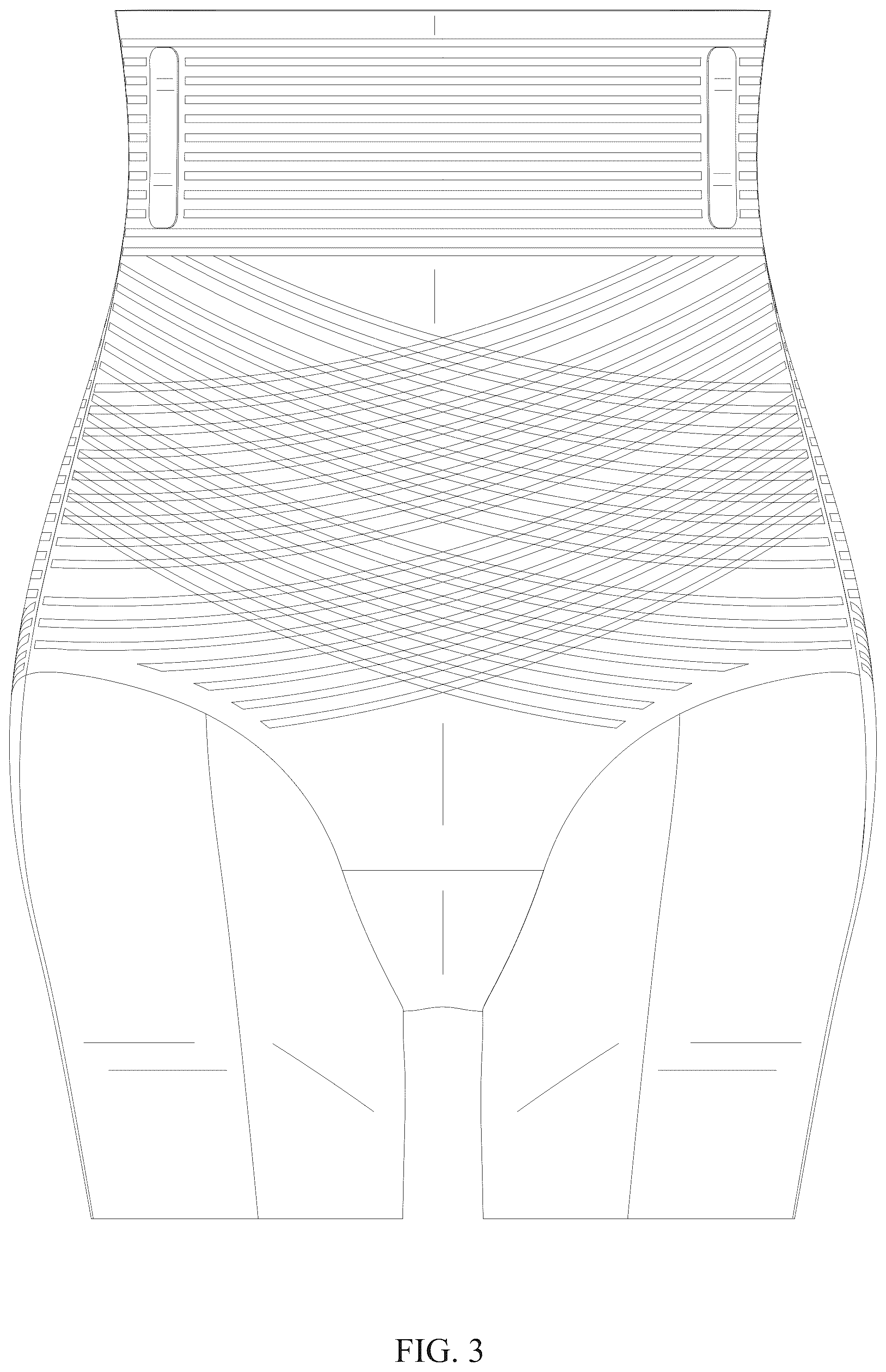 Patent USD1076322 Figure 3 – Body shaping pants
